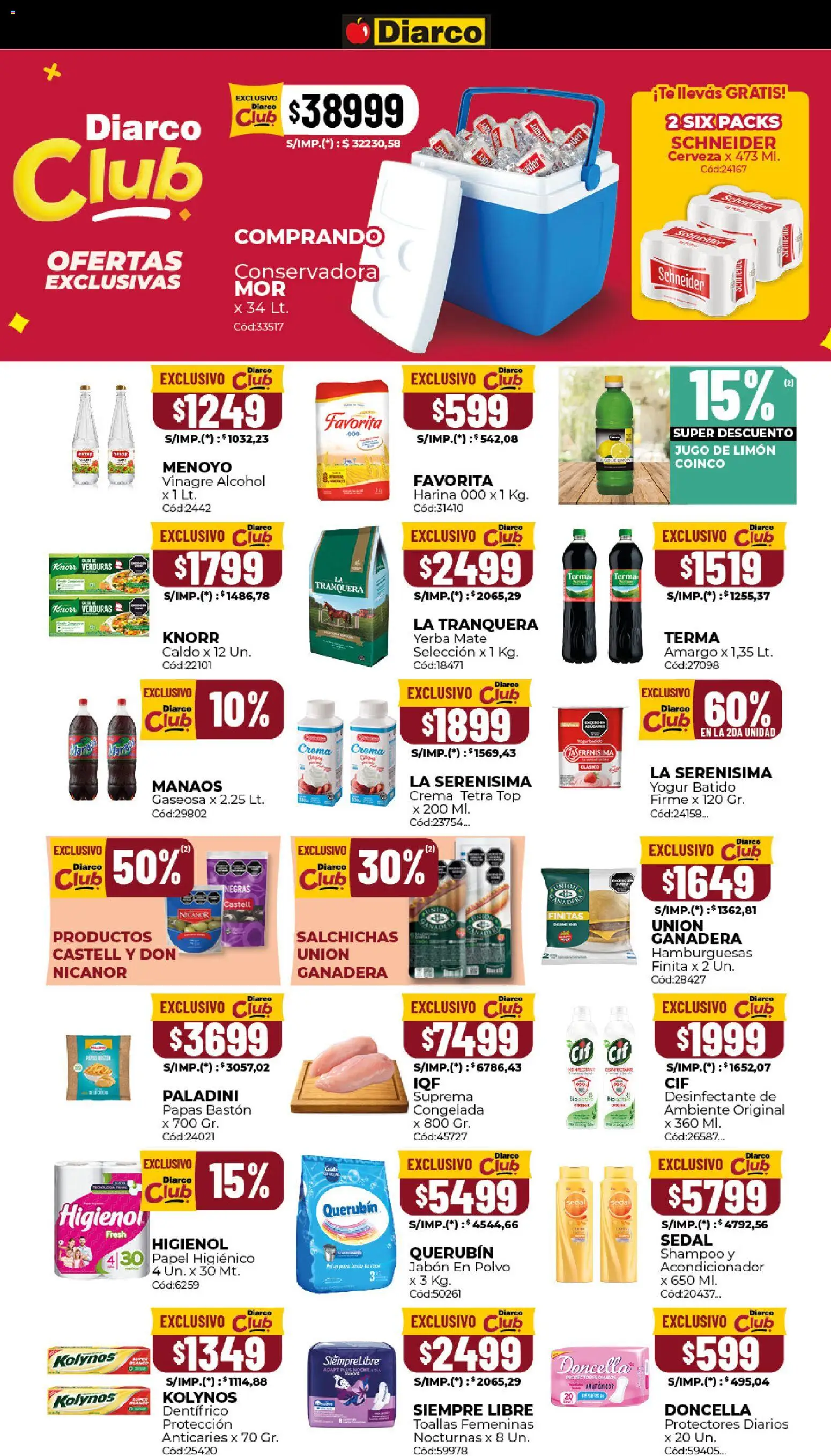 Diarco - Black Friday │ válido desde el 17.11.2025 | Página: 14 | Productos: Toallas, Gaseosa, Jabón, Yogur