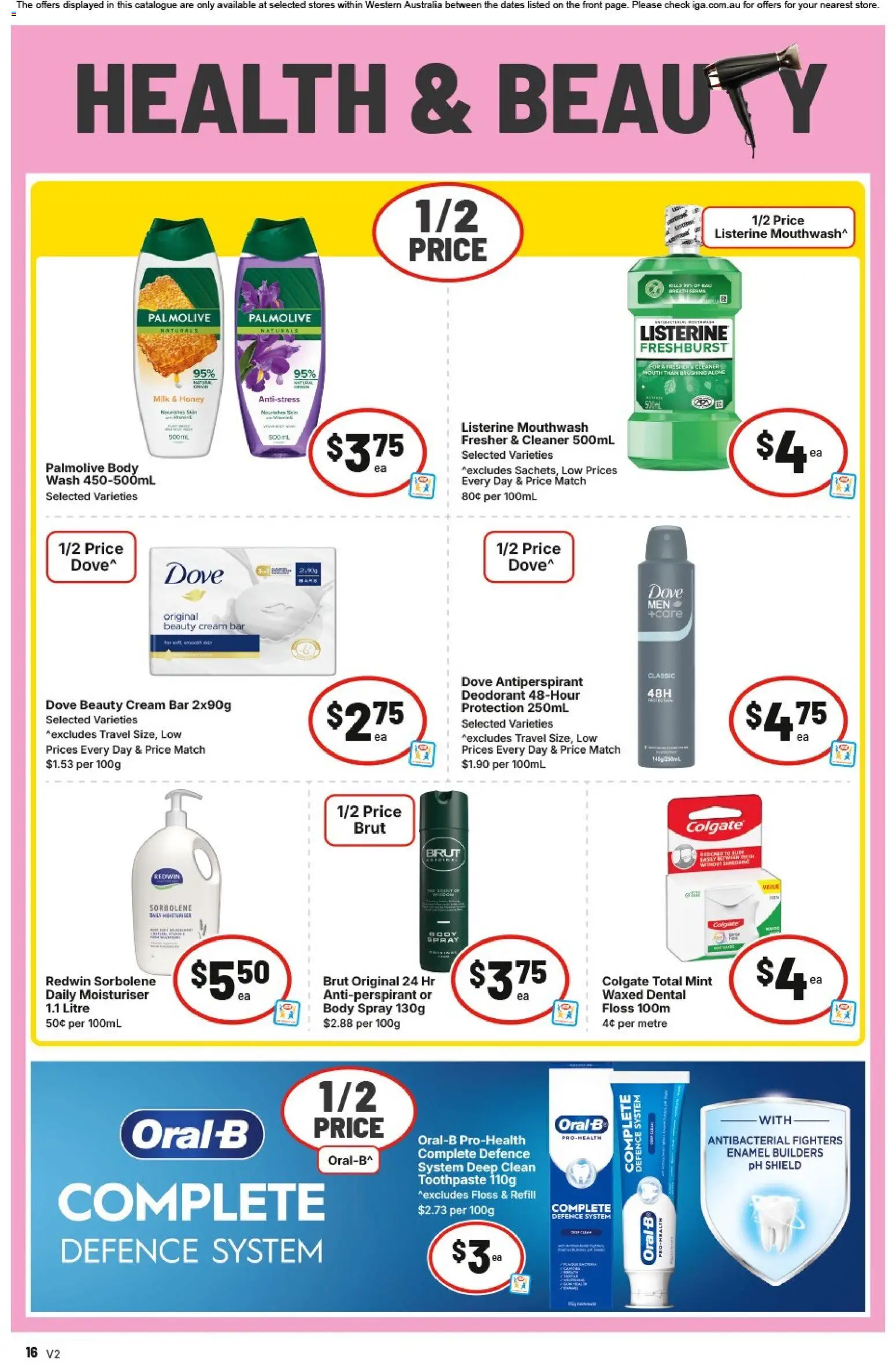 IGA catalogue - valid from 28.01.2026 | Page: 16 | Products: Honey, Moisturiser, Toothpaste, Mouthwash