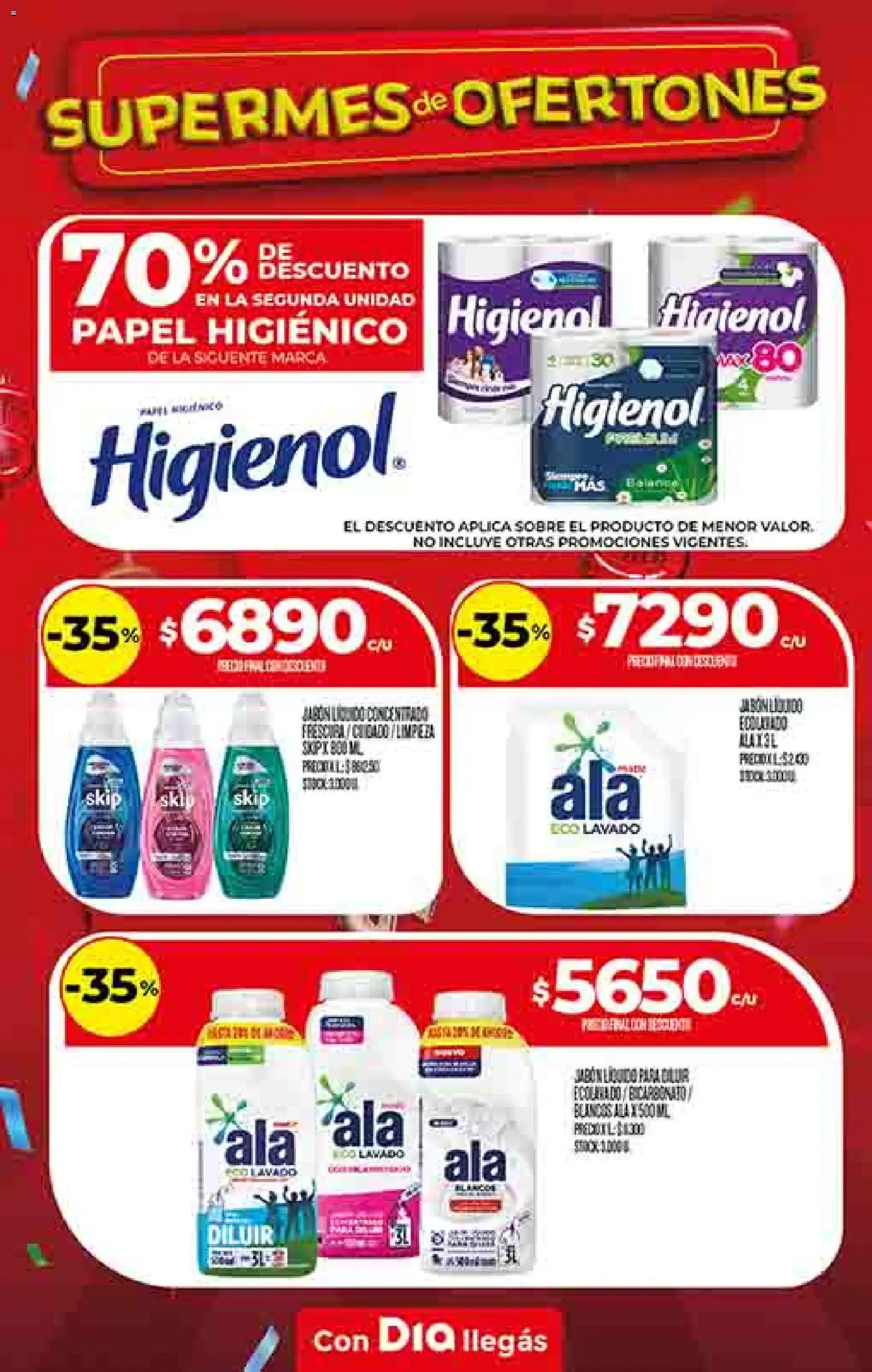Supermercado DIA Ofertas │ válido desde el 22.10.2025 | Página: 23 | Productos: Papel higiénico, Sobre, Jabón líquido, Jabón