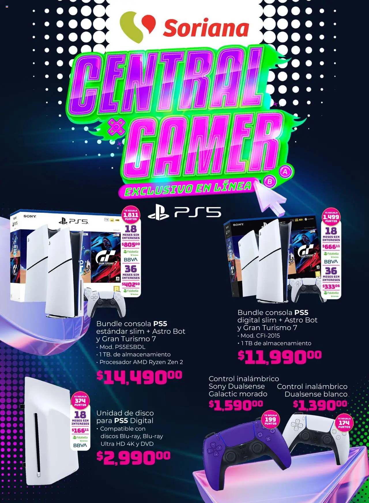 Nuevas ofertas de Soriana válidas en toda la República Mexicana desde el 15.08.2025. ¡Encuentra las mejores ofertas en Soriana - Central Gamer Exclusivo en línea! | Página: 1 | Productos: Disco, DVD, Té