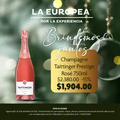Vista previa de La Europea catálogo Champagne, nuevo folleto de la tienda, válido en México a partir del 01.12.2025