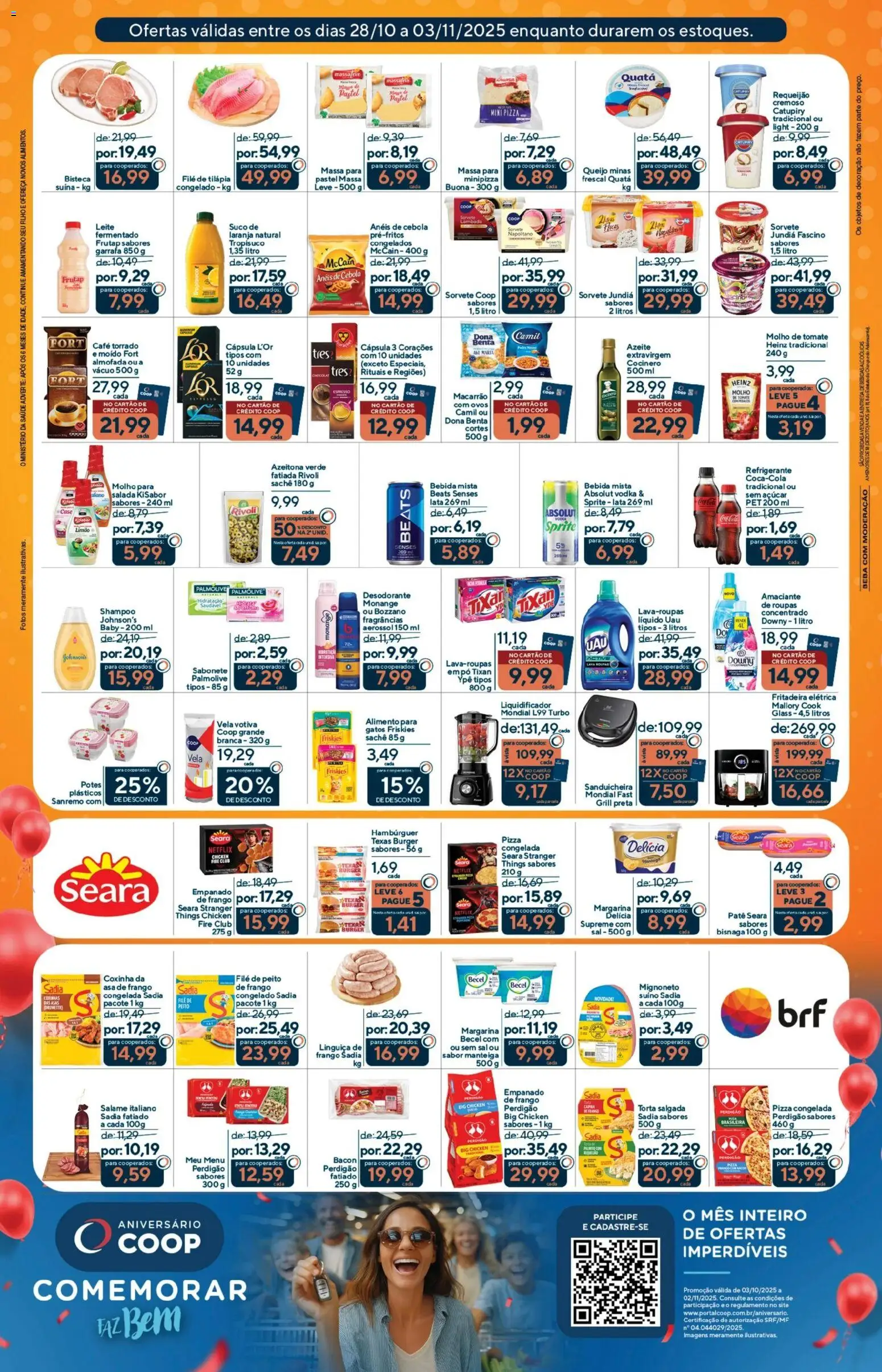 Coop Folheto - válido de 28.10.2025 | Página: 2 | Produtos: Liquidificador, Café, Suco, Roupas