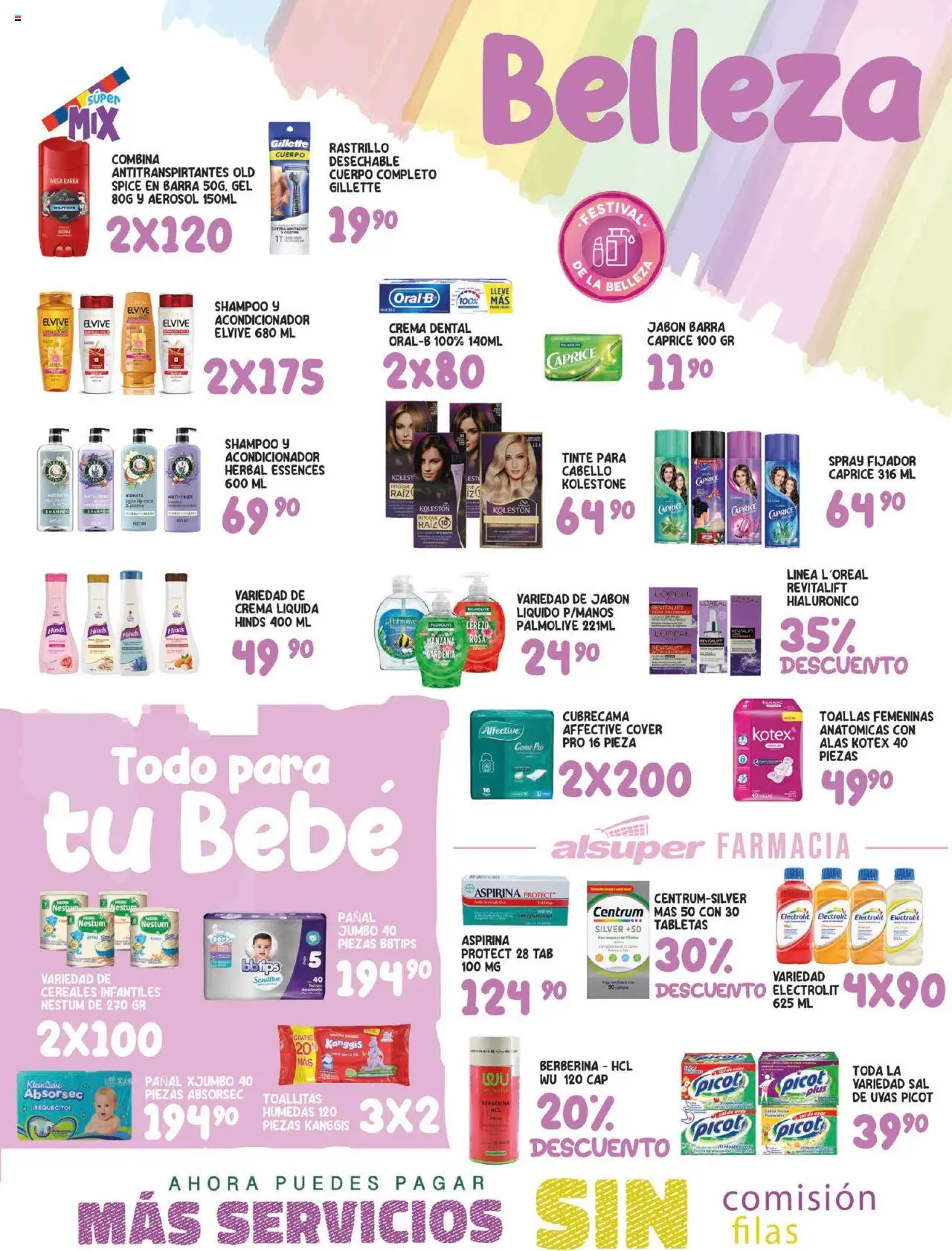 Nuevas ofertas de Alsuper válidas en toda la República Mexicana desde el 12.08.2025. ¡Encuentra las mejores ofertas en Alsuper - Folleto - Zacatecas! | Página: 4 | Productos: Crema, Toallitas húmedas, Fijador, Barra