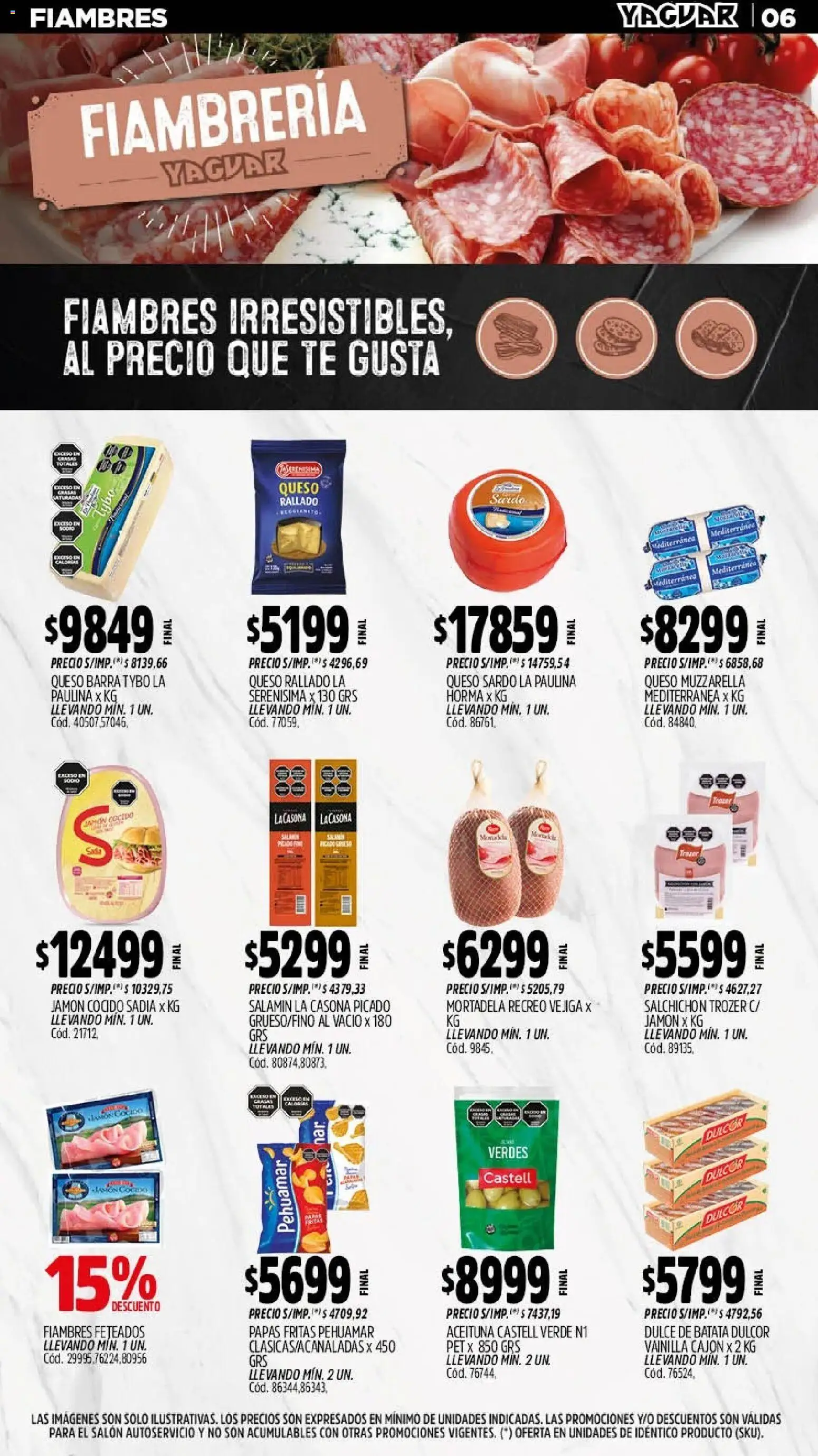 Yaguar - Oferta Semanal General Roca │ válido desde el 13.04.2026 | Página: 7 | Productos: Batata, Jamón, Té, Papas fritas
