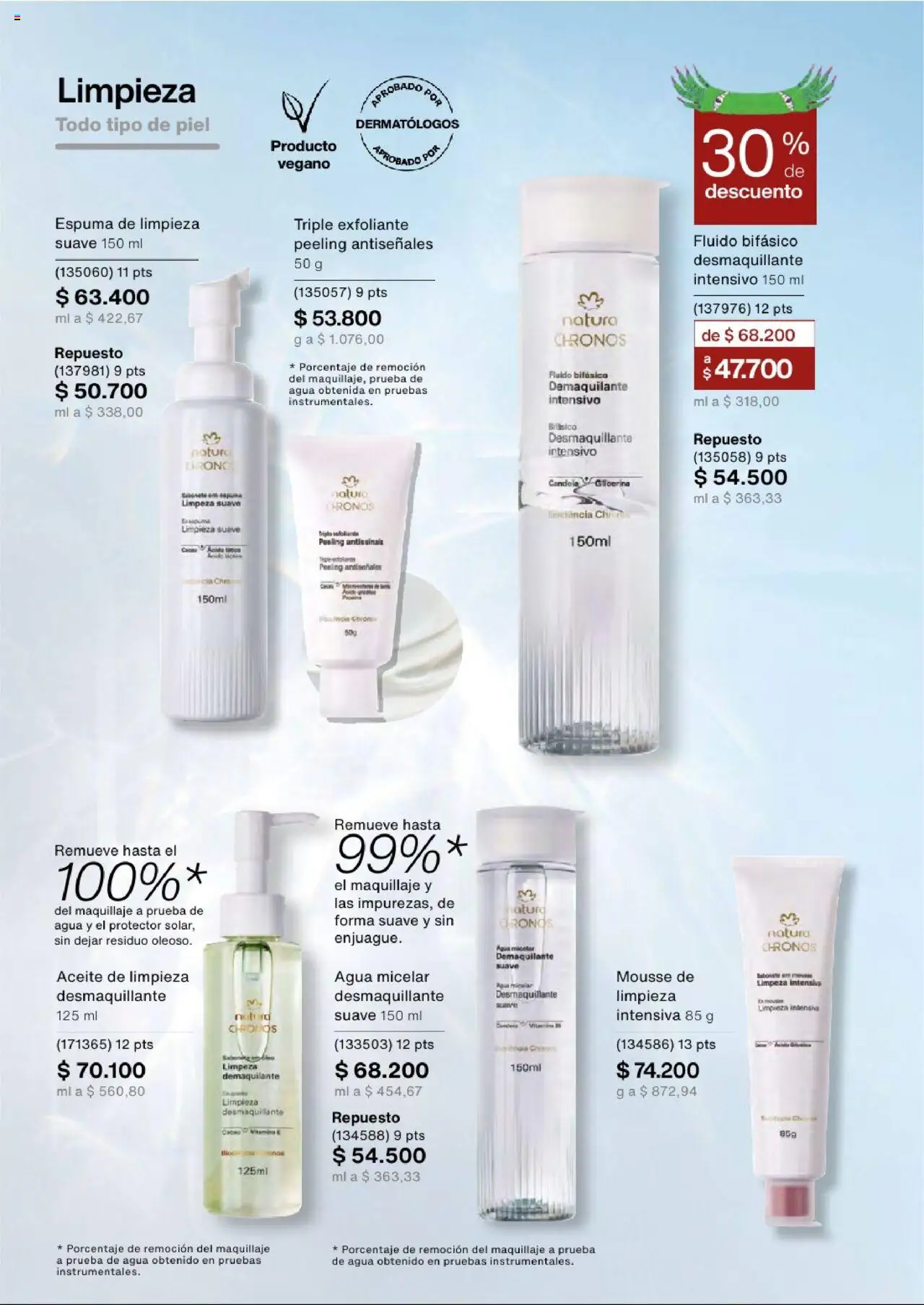 Natura revista - valida desde el 03.09.2025 | Página: 87 | Productos: Agua, Espuma, Maquillaje, Desmaquillante