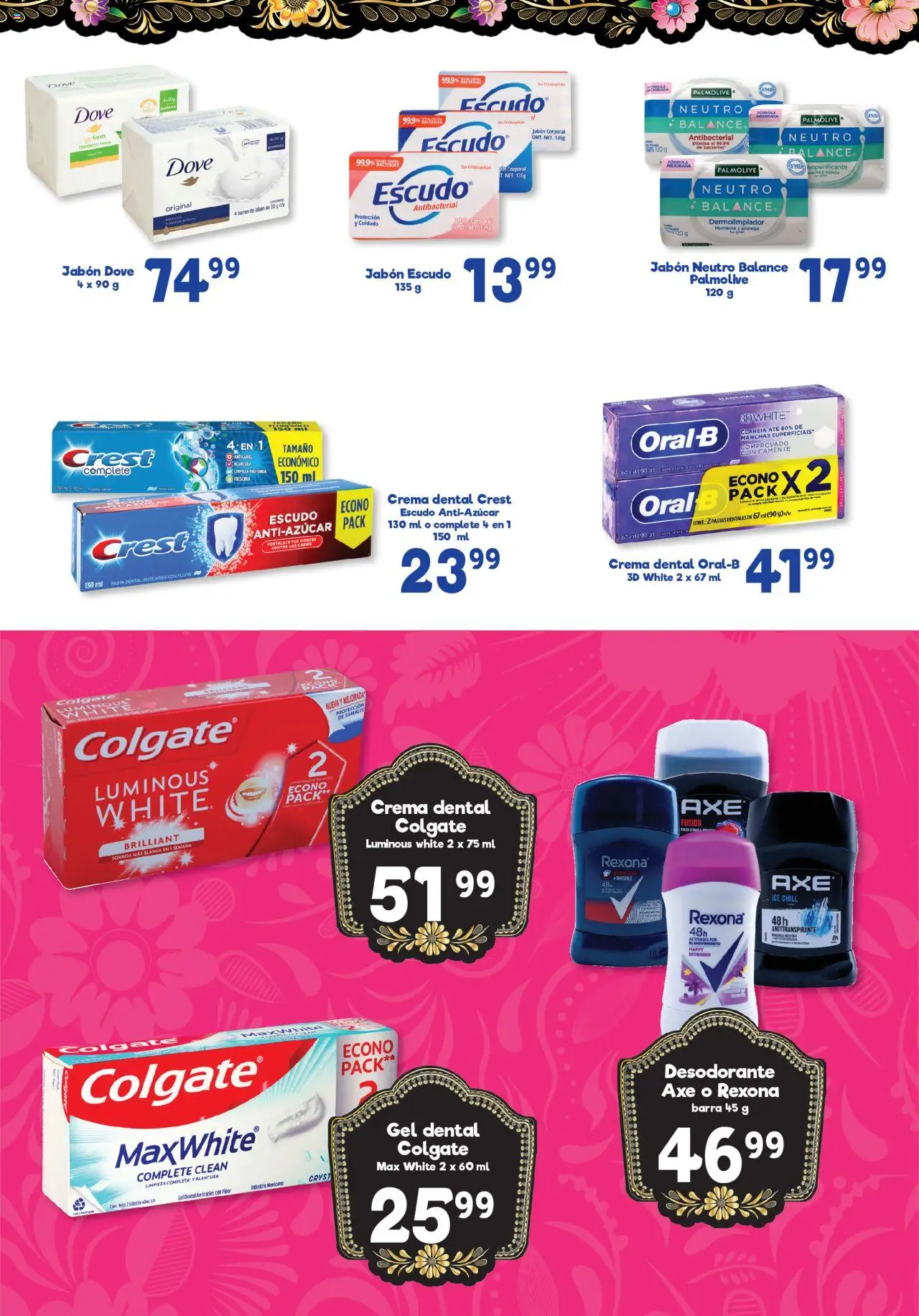 Nuevas ofertas de S-Mart válidas en toda la República Mexicana desde el 12.08.2025. ¡Encuentra las mejores ofertas en S-Mart - Folleto de Feria - Juarez! | Página: 4 | Productos: Desodorante, Crema, Pasta, Jabón