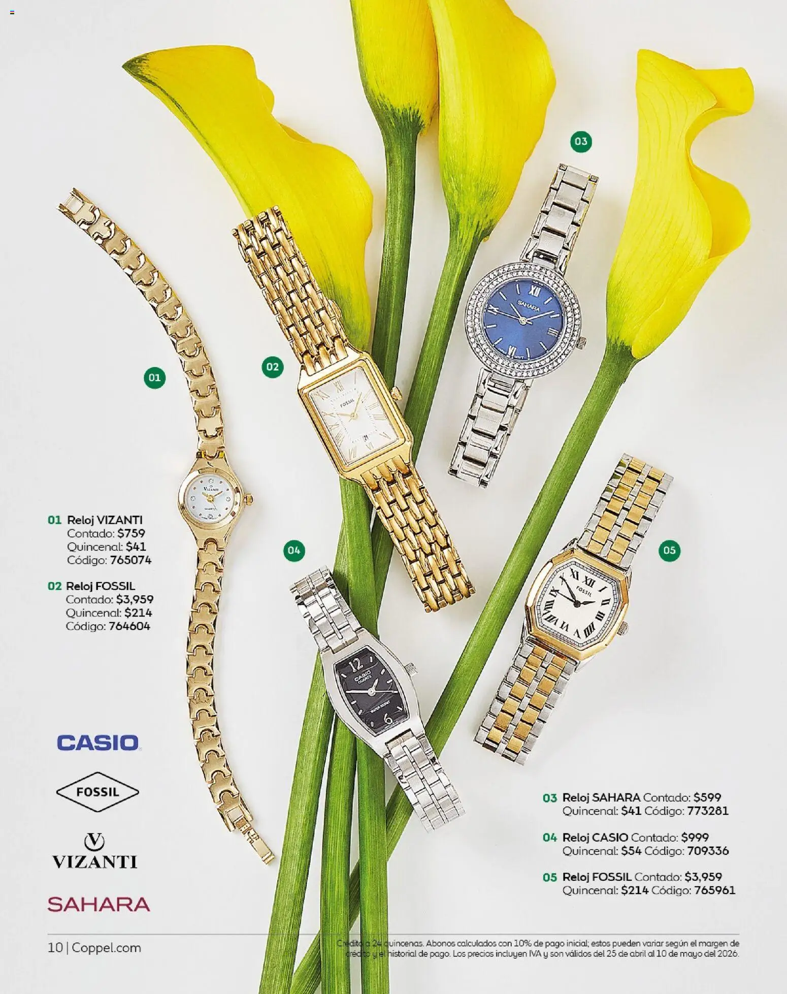 Nuevas ofertas de Coppel válidas en toda la República Mexicana desde el 25.04.2026. ¡Encuentra las mejores ofertas en Coppel catálogo Los regalos que mamá siempre quiere! | Página: 10 | Productos: Reloj