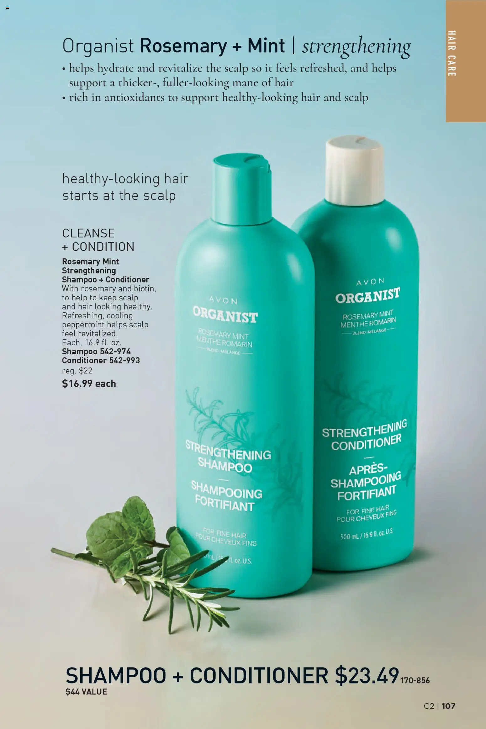 Avon Brochure - valid from 14.01.2026 | Page: 107 | Products: Peppermint, Shampoo, Conditioner