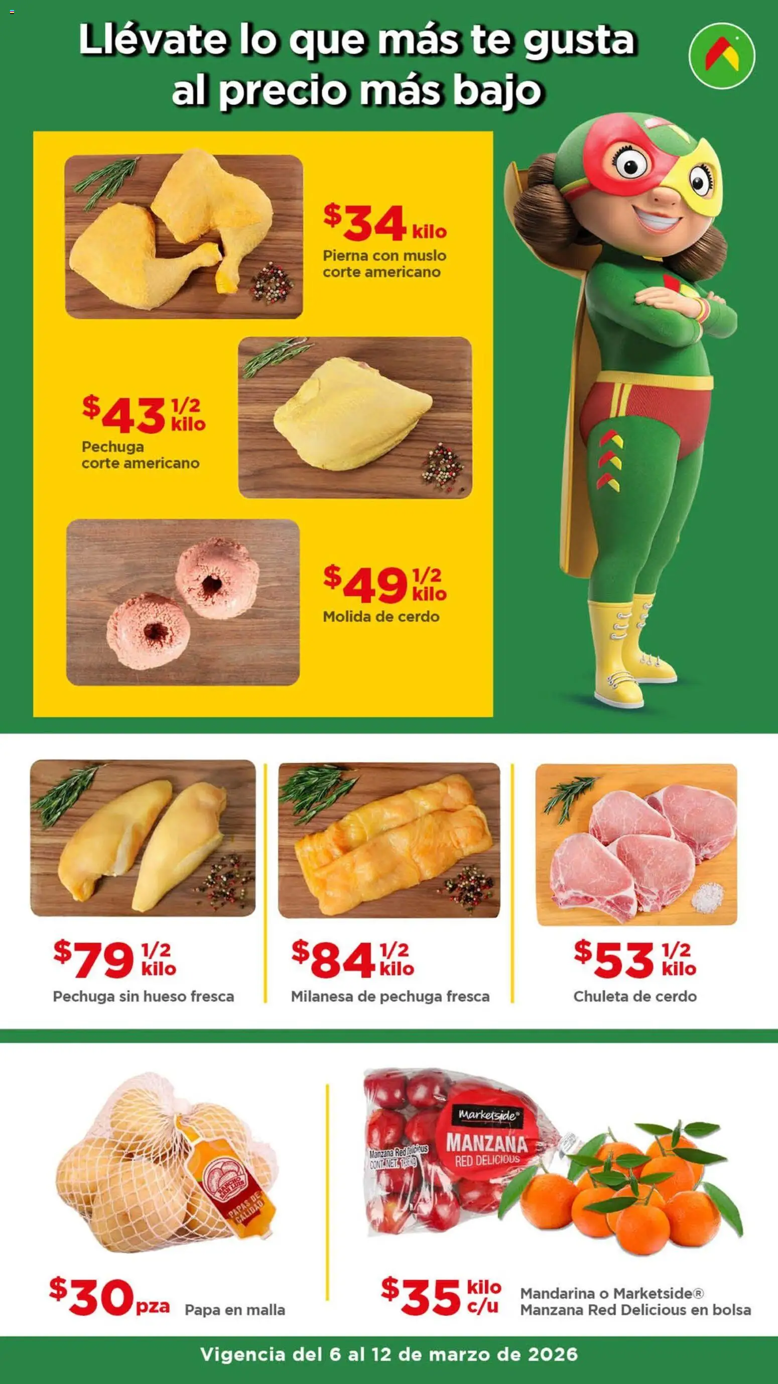 Nuevas ofertas de Bodega Aurrerá válidas en toda la República Mexicana desde el 06.03.2026. ¡Encuentra las mejores ofertas en Bodega Aurrerá folleto Ofertas! | Página: 2 | Productos: Milanesa, Bolsa, Cerdo, Malla