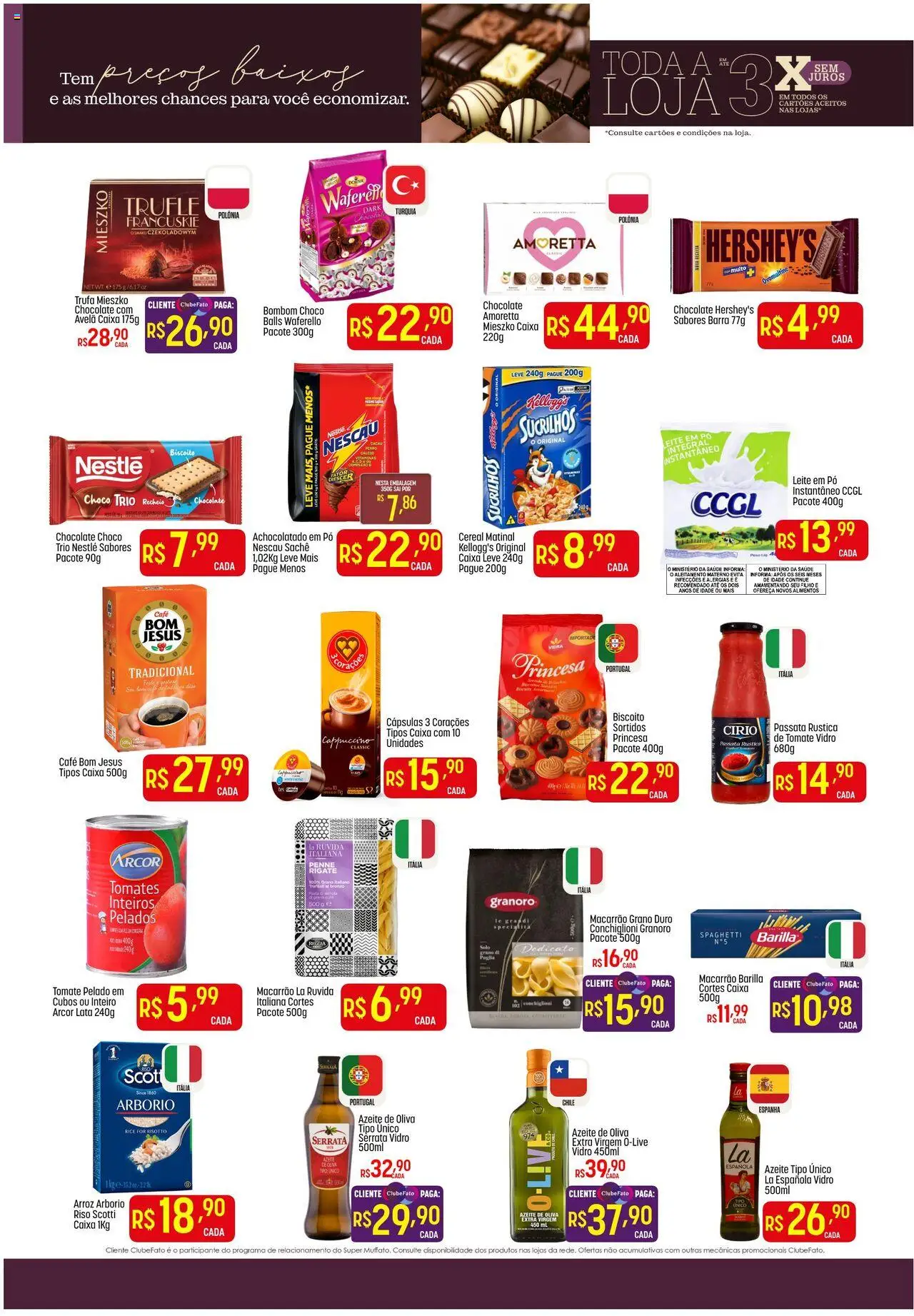 Super Muffato Folheto - válido de 18.07.2025 | Página: 3 | Produtos: Biscoito, Achocolatado, Caixa, Bombom