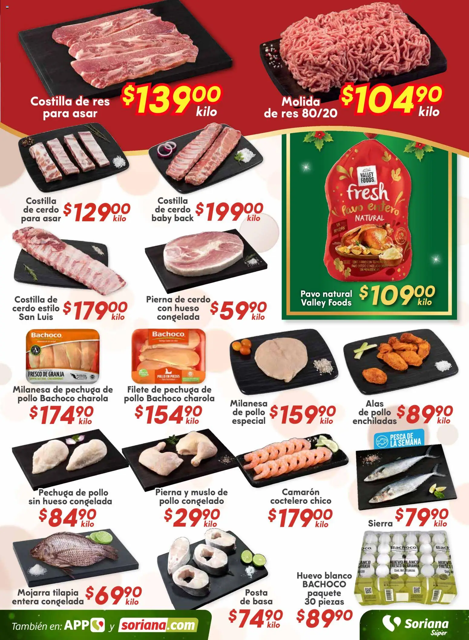 Nuevas ofertas de Soriana válidas en toda la República Mexicana desde el 21.11.2025. ¡Encuentra las mejores ofertas en Soriana - Fin de Semana Súper: Tamaulipas (excepto Cd. Victoria y Tampico)! | Página: 3 | Productos: Pollo, Huevo, Cerdo, Sierra