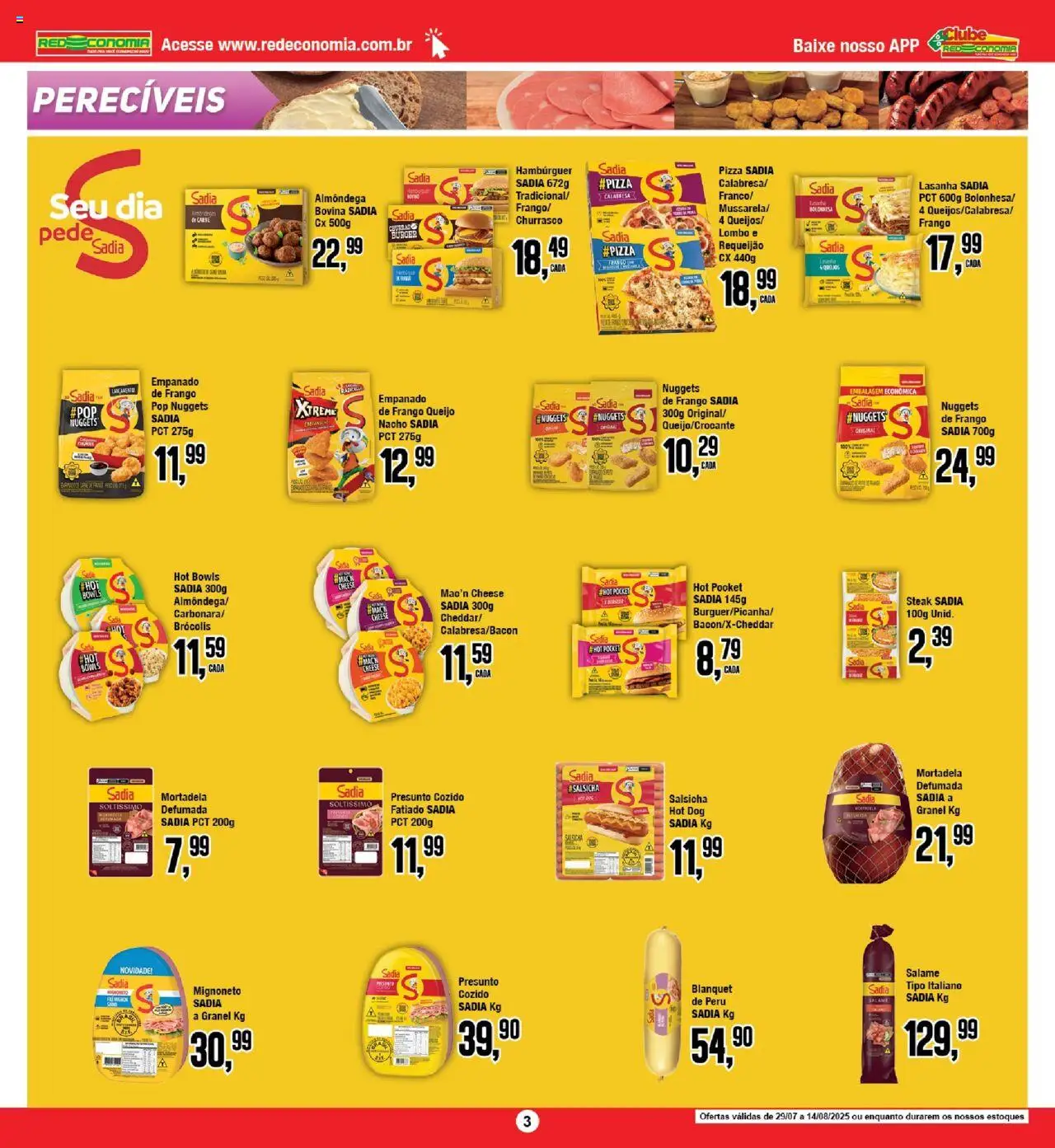 RedEconomia Folheto - válido de 29.07.2025 | Página: 4 | Produtos: Lombo, Presunto, Carne, Hambúrguer