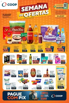 Coop Folheto - válido de 21.07.2025 | Página: 1 | Produtos: Pampers, Molho de tomate, Massa, Queijo parmesão