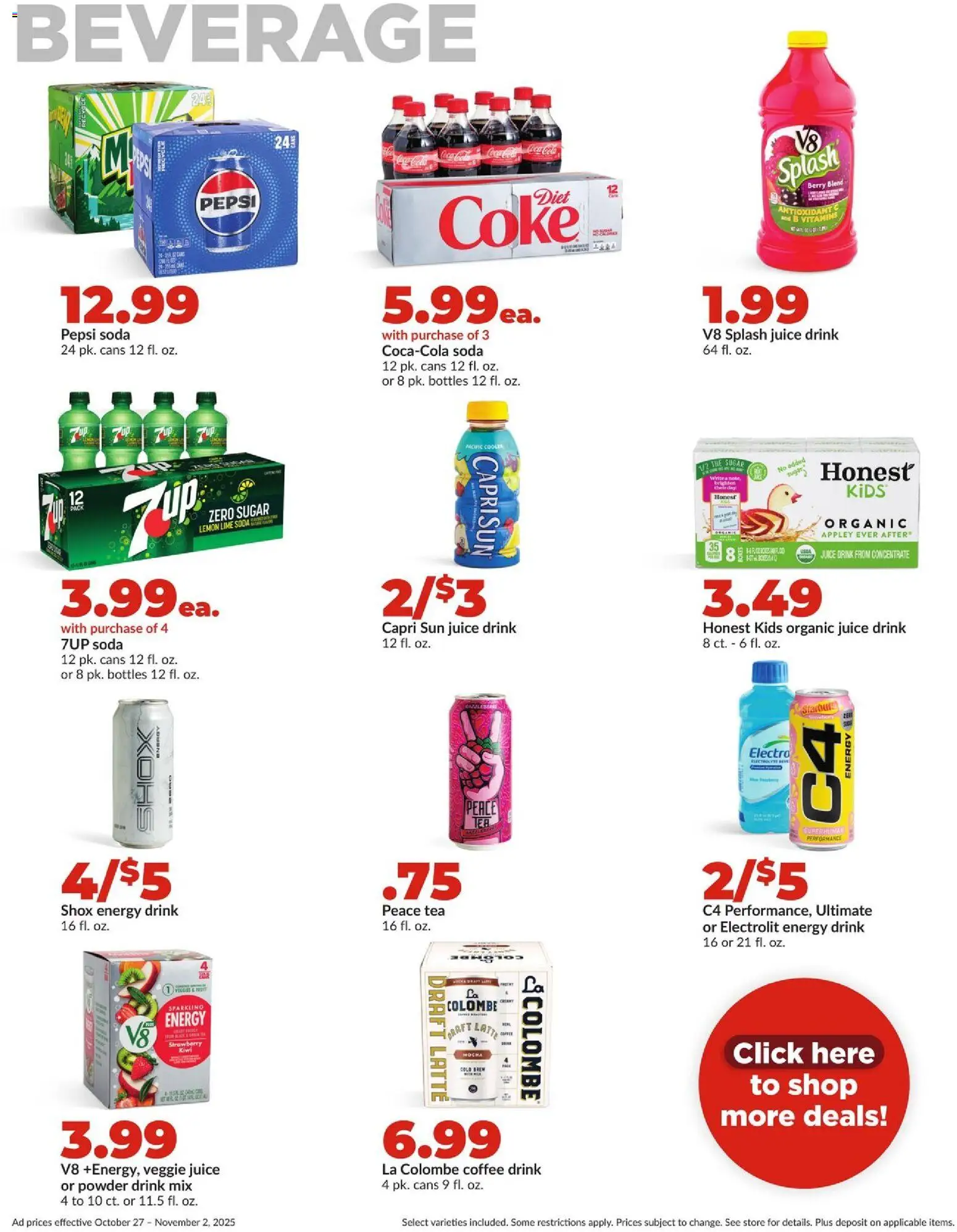 HyVee Weekly Ad - valid from 27.10.2025 | Page: 25 | Products: Powder, Juice, Kiwi, Sugar