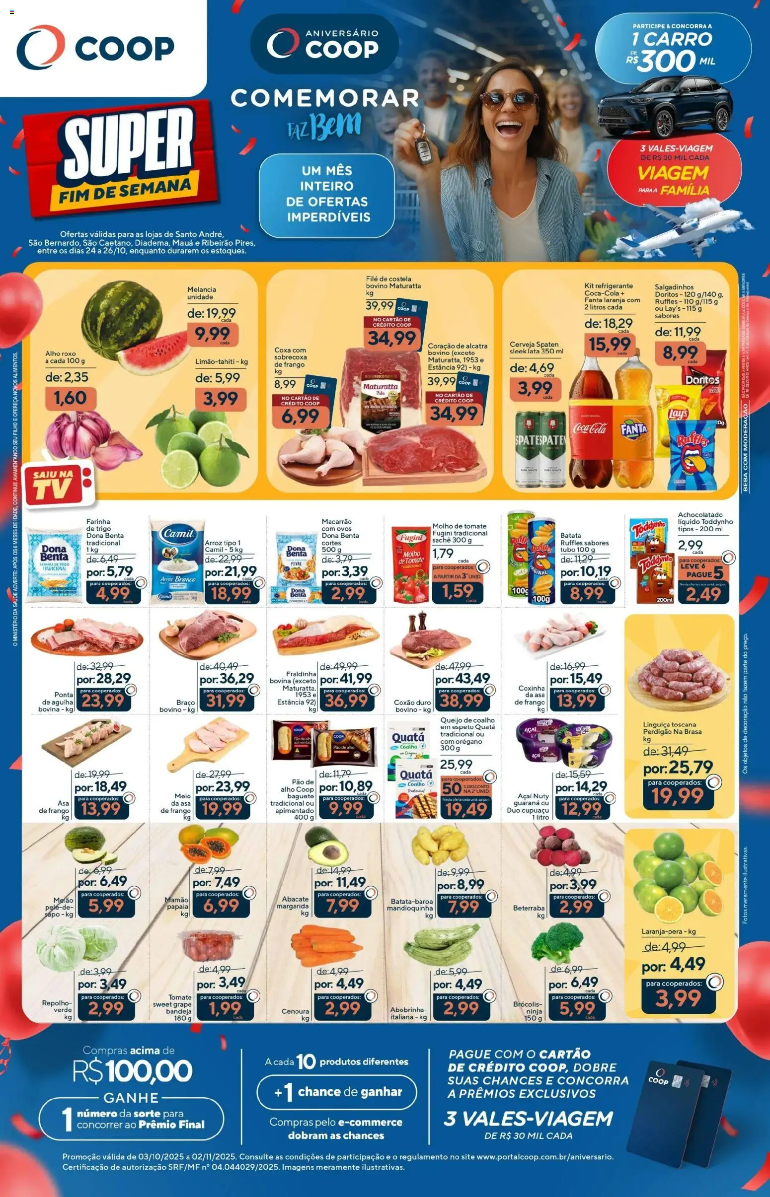 Coop Folheto - válido de 24.10.2025 | Página: 1 | Produtos: Fanta, Farinha de trigo, Cerveja, Macarrão