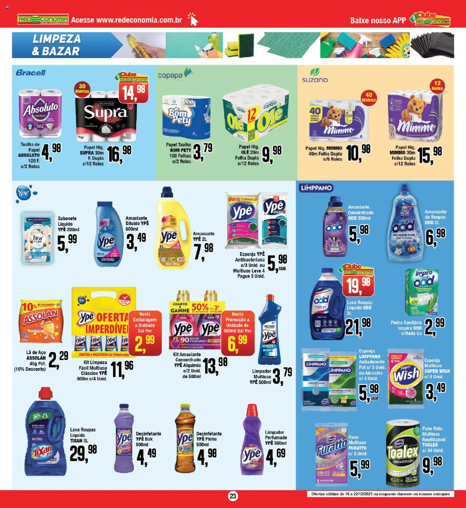 RedEconomia Folheto - válido de 16.12.2025 | Página: 23 | Produtos: Pedra sanitária, Amaciante de roupas, Roupas, Desinfetante