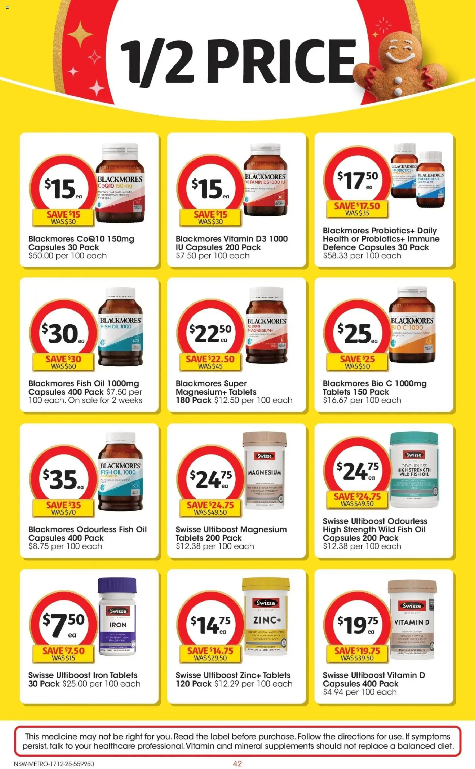 Coles catalogue - valid from 17.12.2025 | Page: 42 | Products: Oil, Fish oil, Iron, Tablets