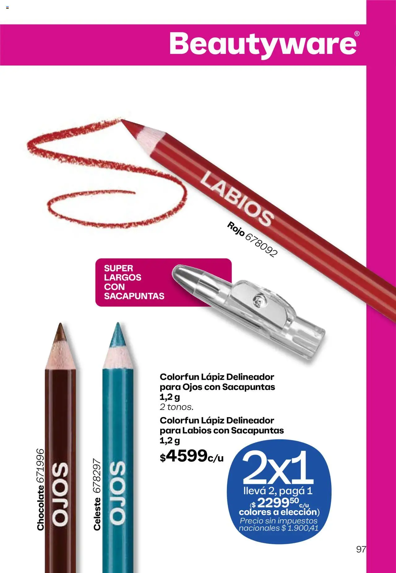 Tupperware Folleto │ válido desde el 11.08.2025 | Página: 98 | Productos: Sacapuntas, Delineador, Chocolate