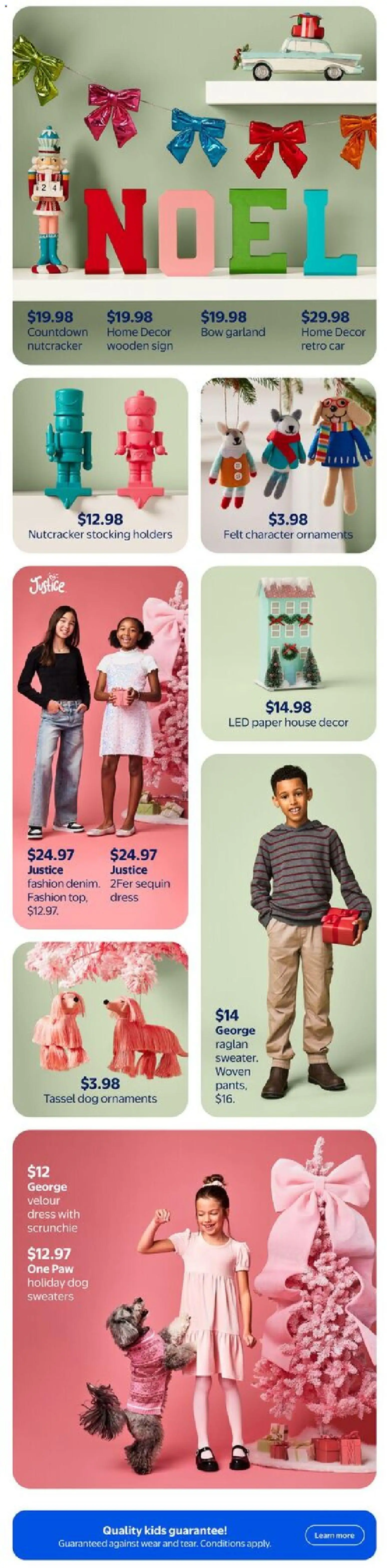 Walmart flyer valid from 30.10.2025 | Page: 12 | Products: Dress, Sweater