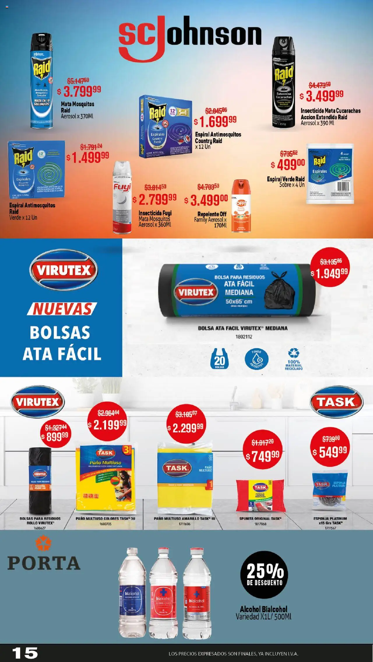 Makro ofertas │ válido desde el 16.10.2025 | Página: 15 | Productos: Mata moscas, Repelente, Insecticida, Esponja