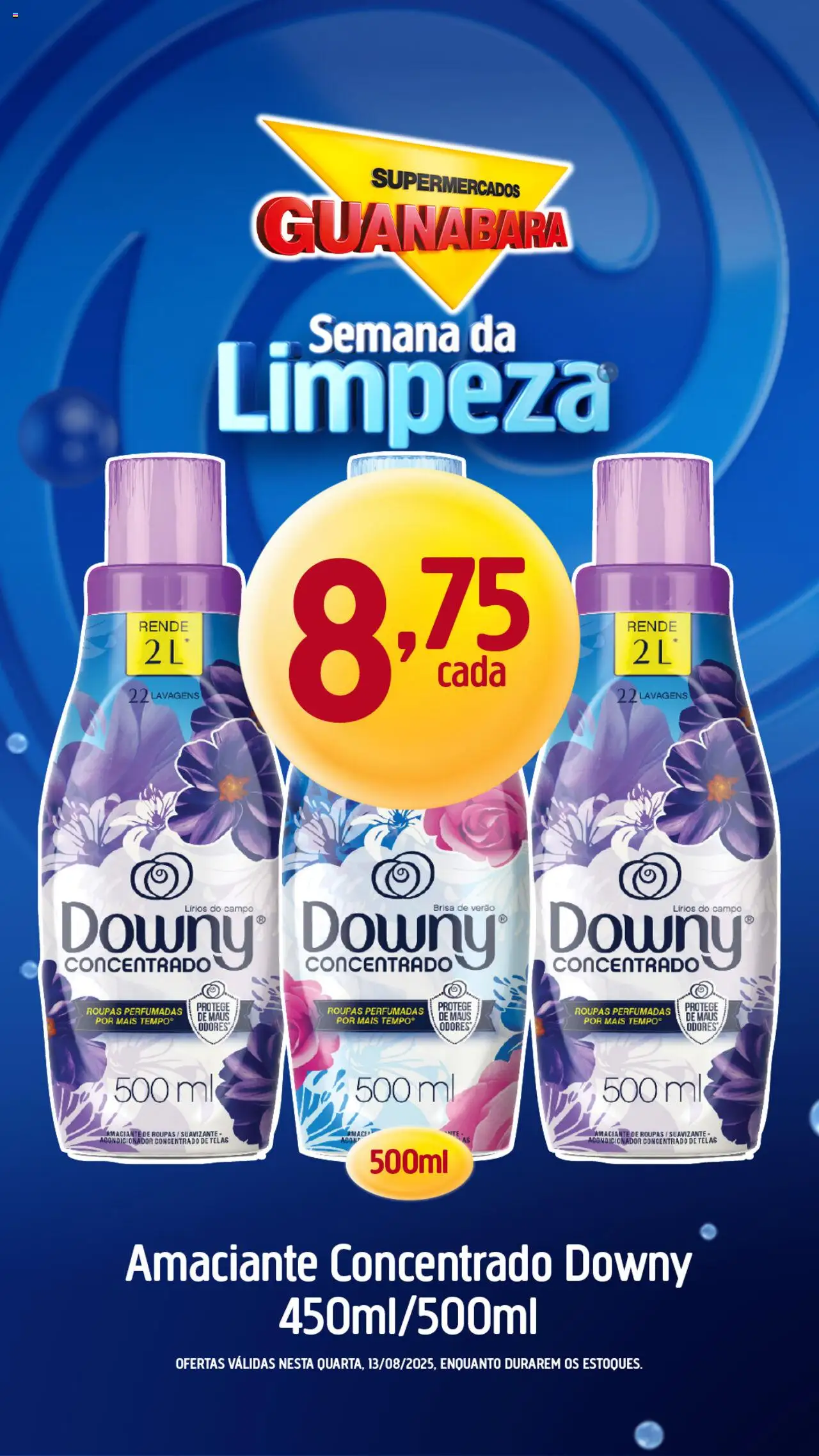 Supermercados Guanabara Folheto - válido de 13.08.2025 | Página: 4 | Produtos: Amaciante de roupas, Roupas, Amaciante