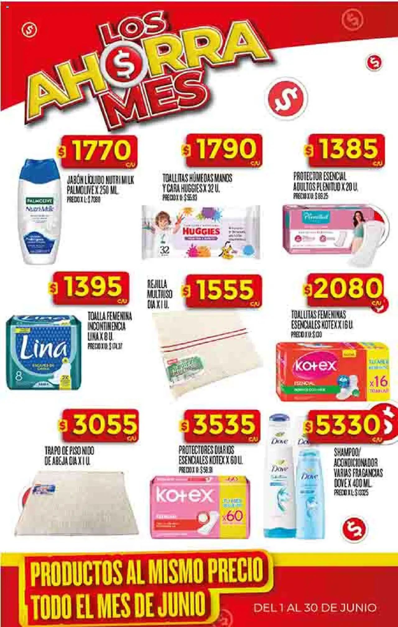 Supermercado DIA Ofertas │ válido desde el 18.06.2025 | Página: 30 | Productos: Trapo de piso, Jabón líquido, Toallitas húmedas, Protectores diarios