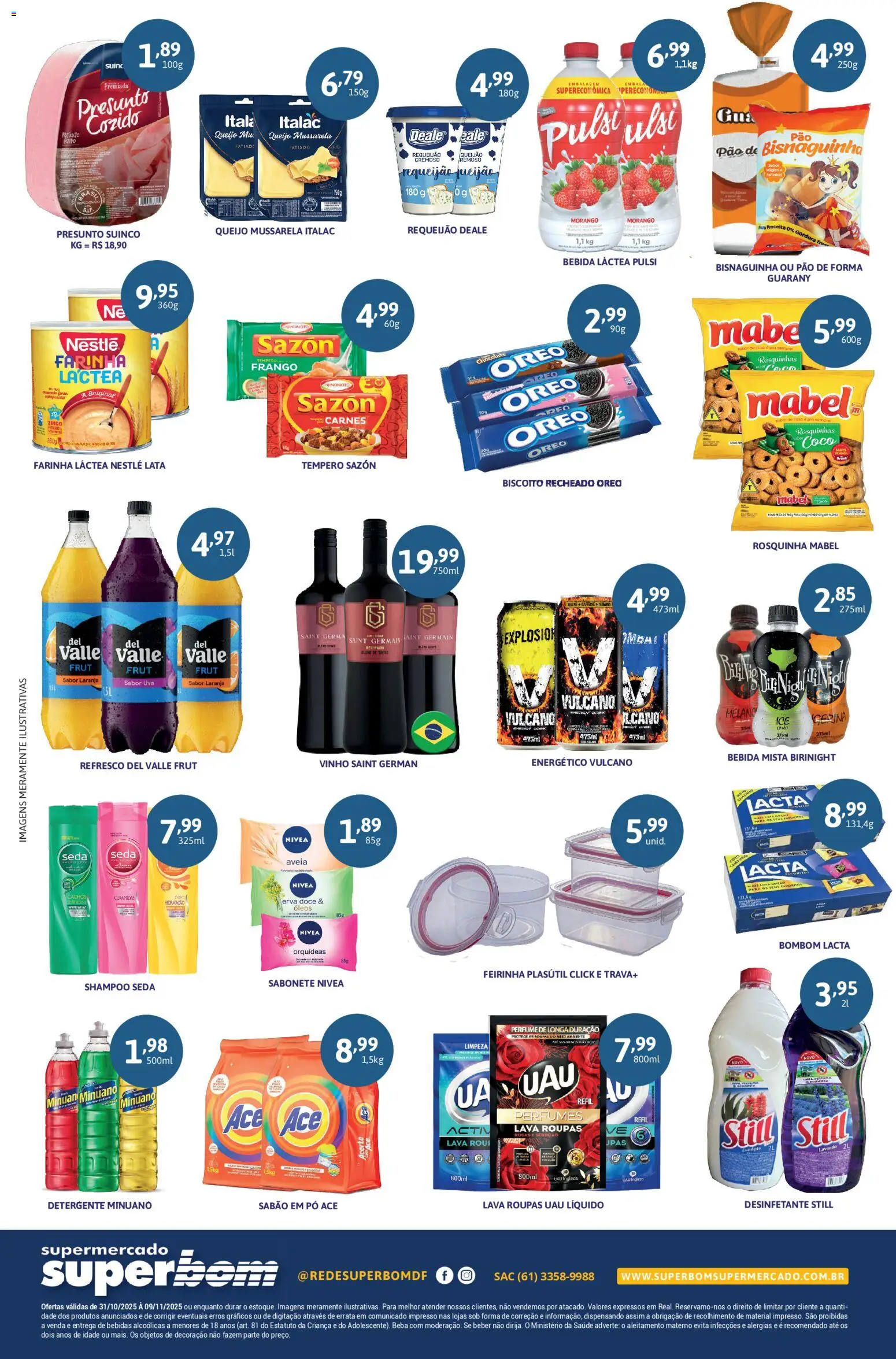 Superbom Folheto - válido de 31.10.2025 | Página: 2 | Produtos: Pó, Detergente, Farinha láctea, Desinfetante