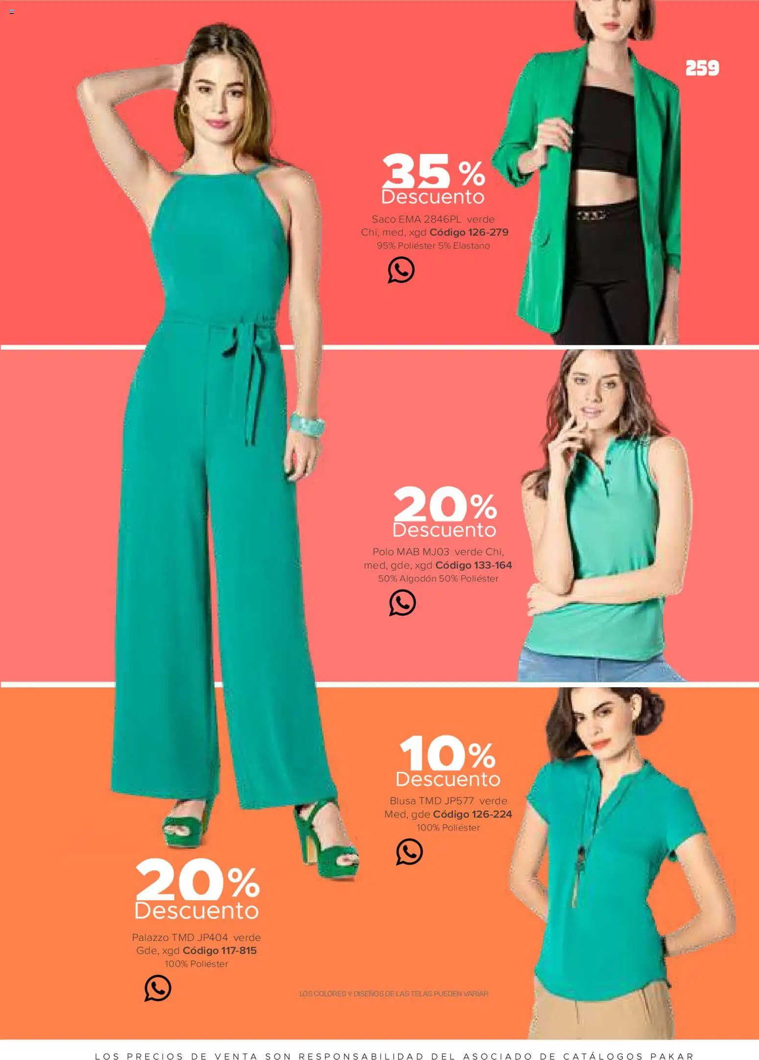 Nuevas ofertas de SC Pakar válidas en toda la República Mexicana desde el 30.01.2026. ¡Encuentra las mejores ofertas en SC Pakar catálogo Ropa! | Página: 259 | Productos: Blusa, Algodón, Palazzo