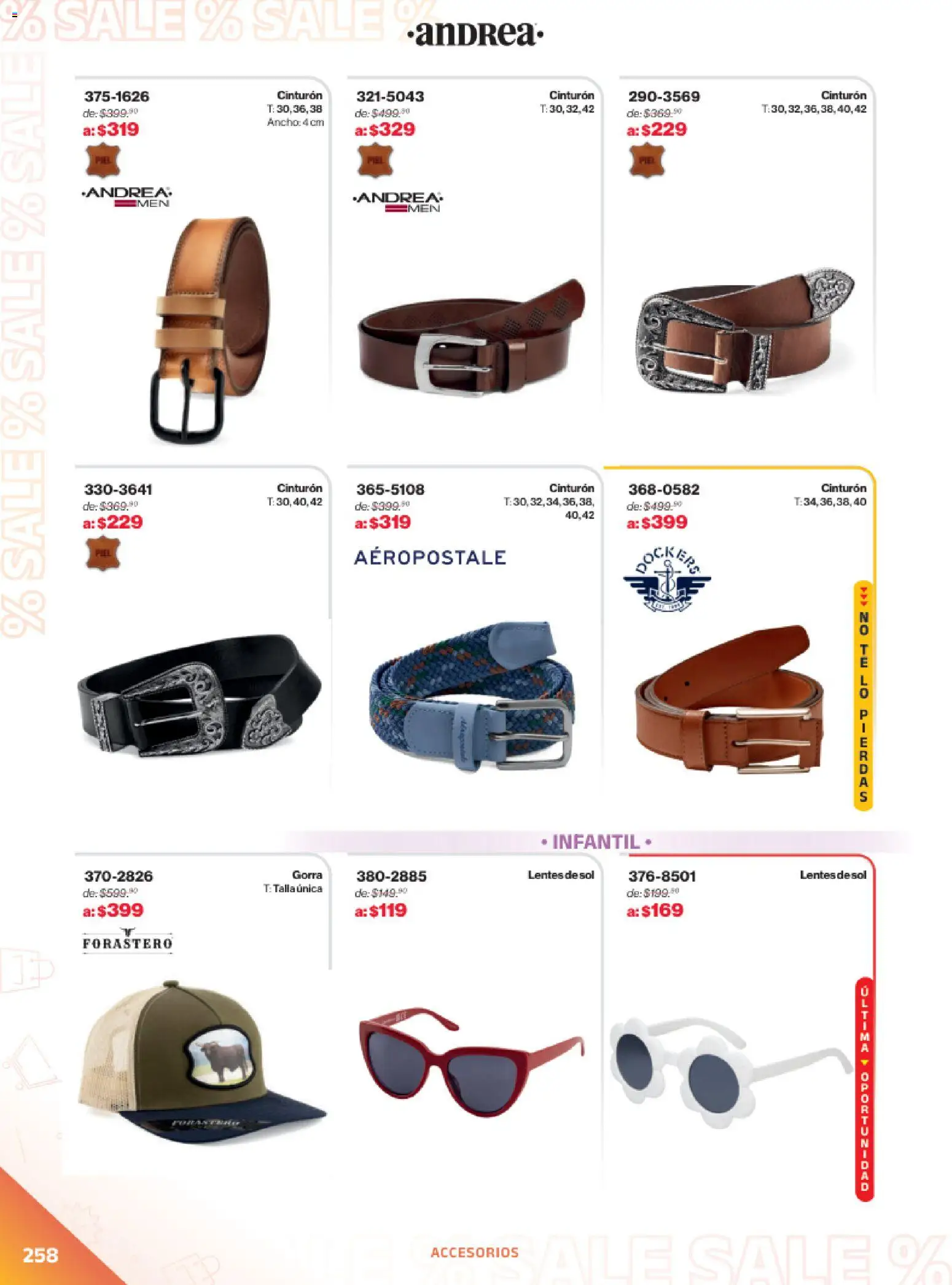 Nuevas ofertas de Andrea válidas en toda la República Mexicana desde el 21.12.2025. ¡Encuentra las mejores ofertas en Andrea catálogo Outlet! | Página: 258 | Productos: Gorra, Lentes, Cinturón, Lentes de sol