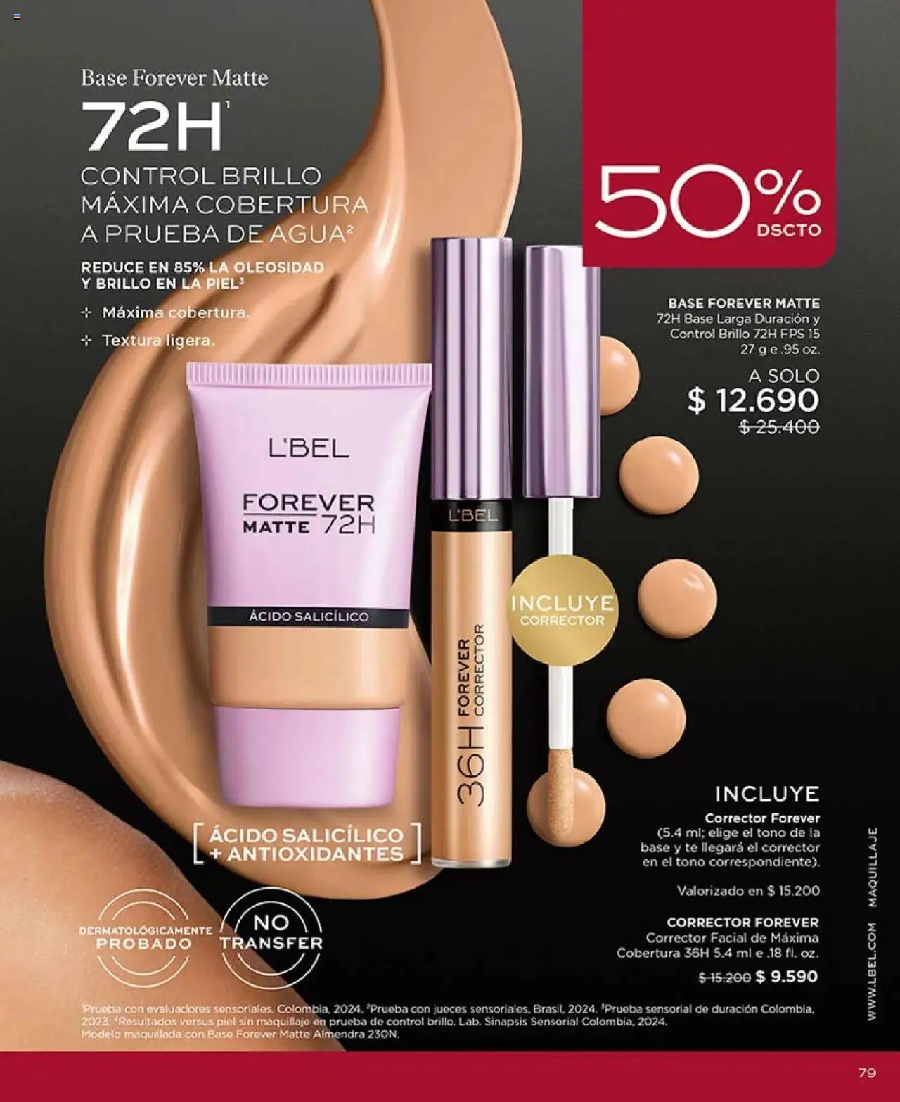 Catálogo L'Bel Campaña 17 │ válido desde el 14.10.2025 | Página: 79 | Productos: Brillo, Almendra, Corrector, Base
