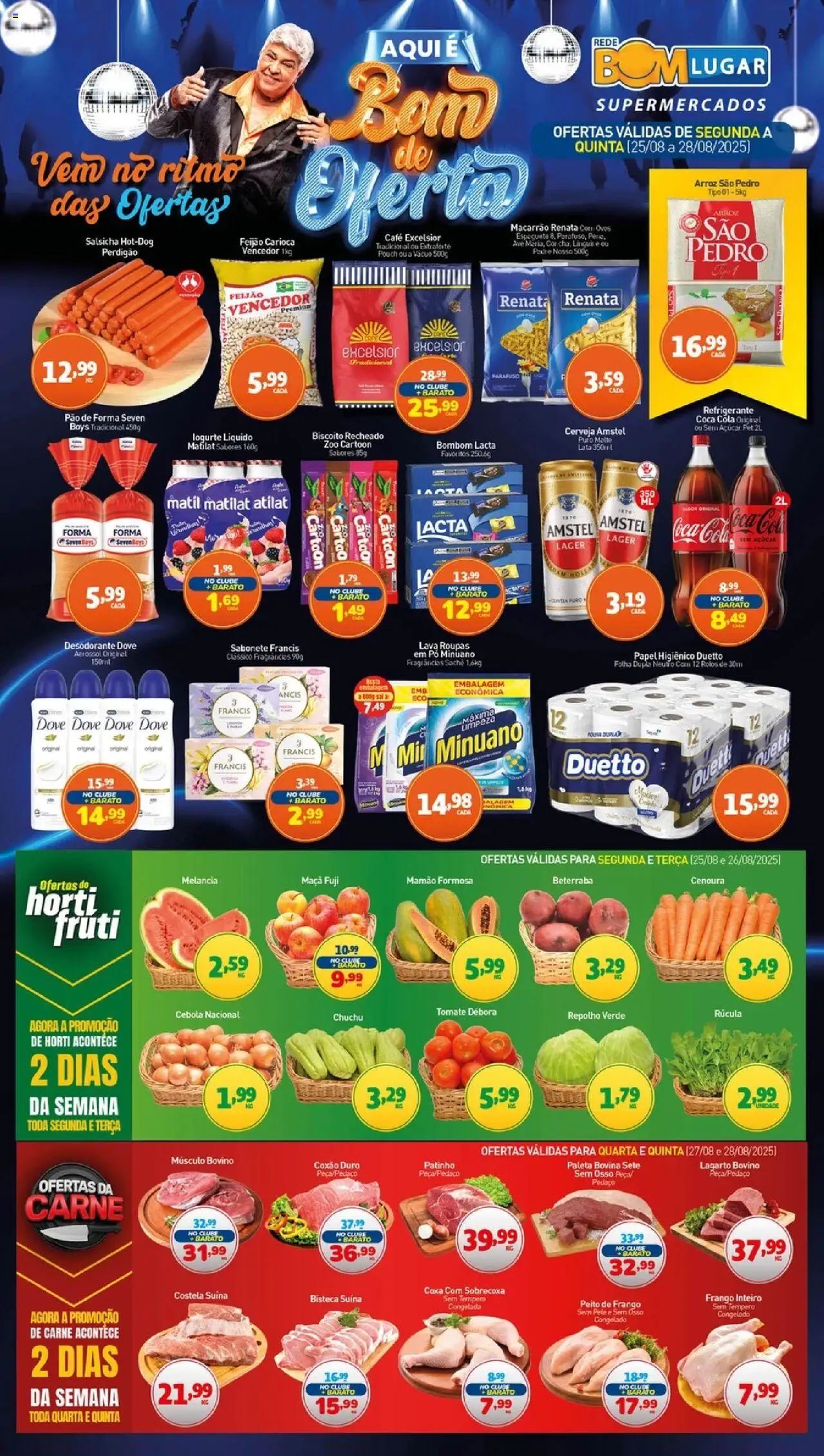 Rede Bom Lugar Folheto - válido de 25.08.2025 | Página: 1 | Produtos: Melancia, Beterraba, Pão de forma, Refrigerante
