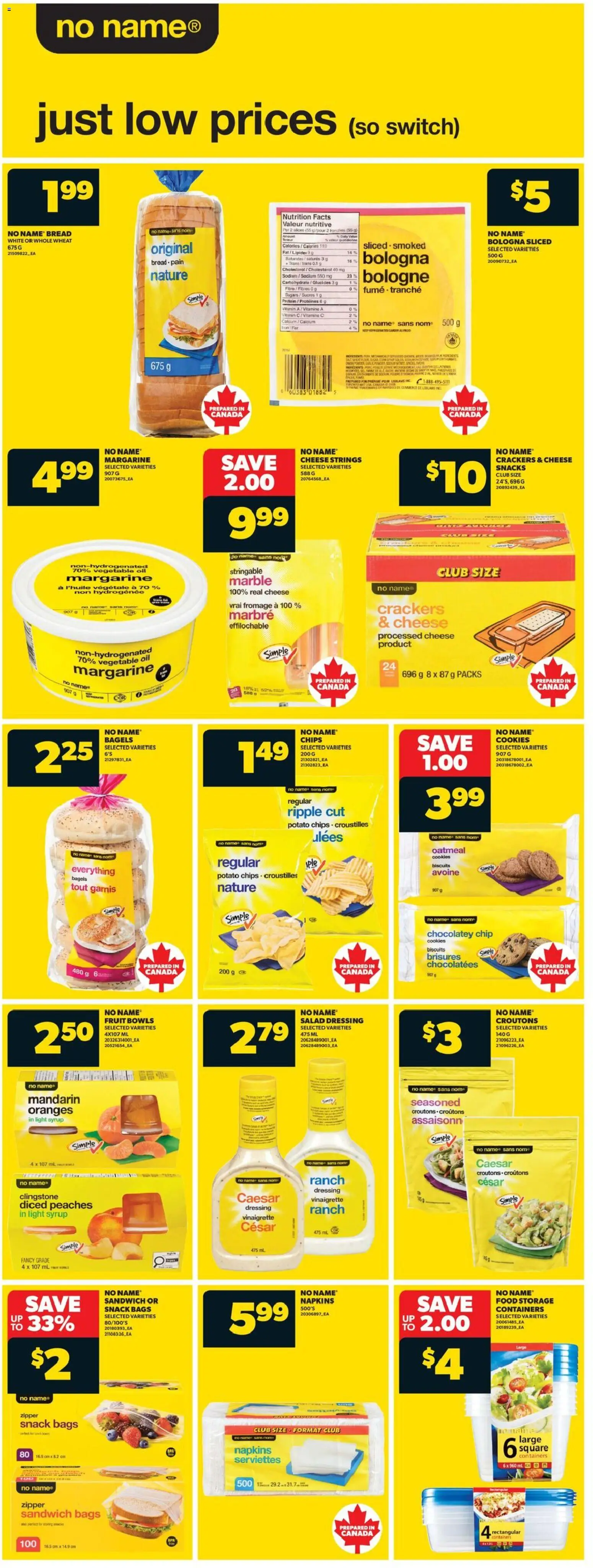 Real Canadian Superstore flyer valid from 01.01.2026 | Page: 8 | Products: Chips, Cookies, Salad, Cheese