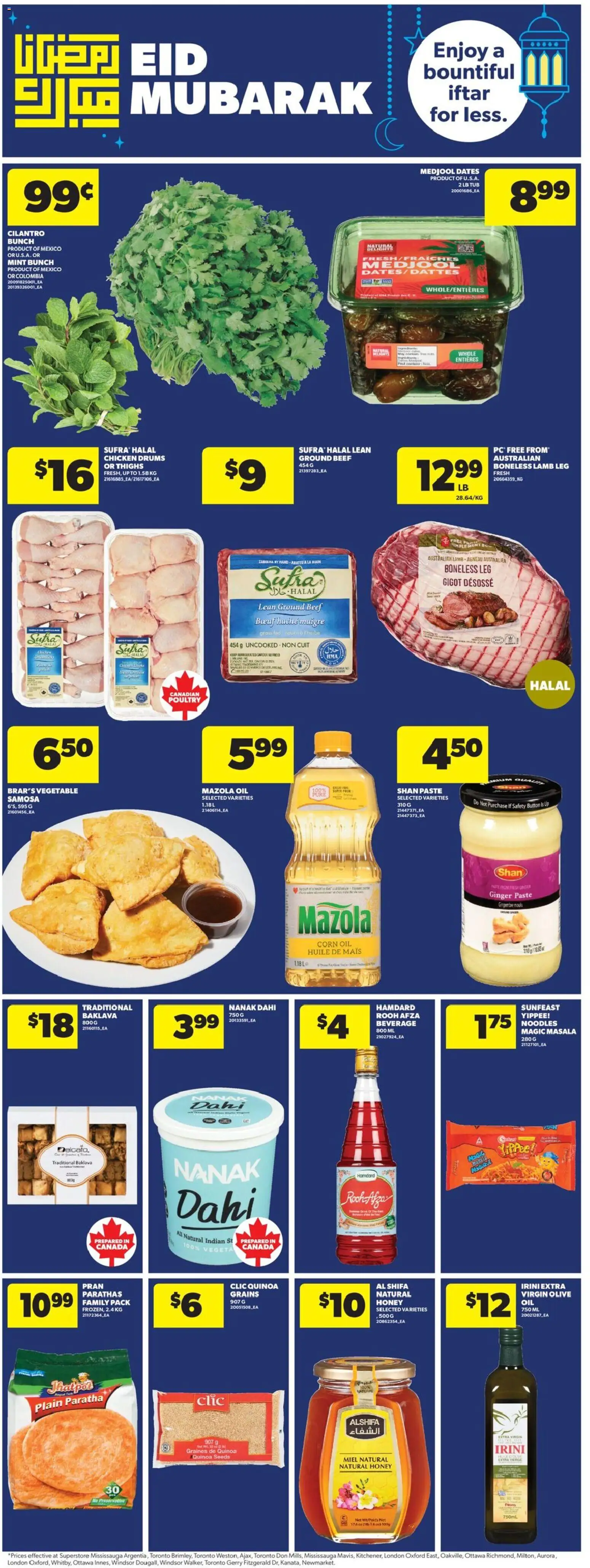 Real Canadian Superstore flyer valid from 19.03.2026 | Page: 25 | Products: Noodles, PC, Oil, Chicken