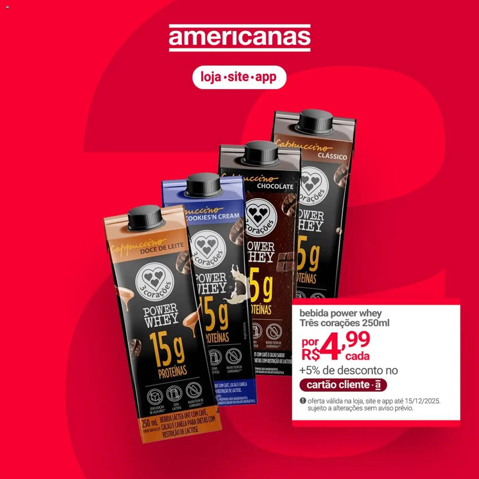 Lojas Americanas Folheto - válido de 10.12.2025 | Página: 8 | Produtos: Tres corações, Café, Bebida, Doce de leite