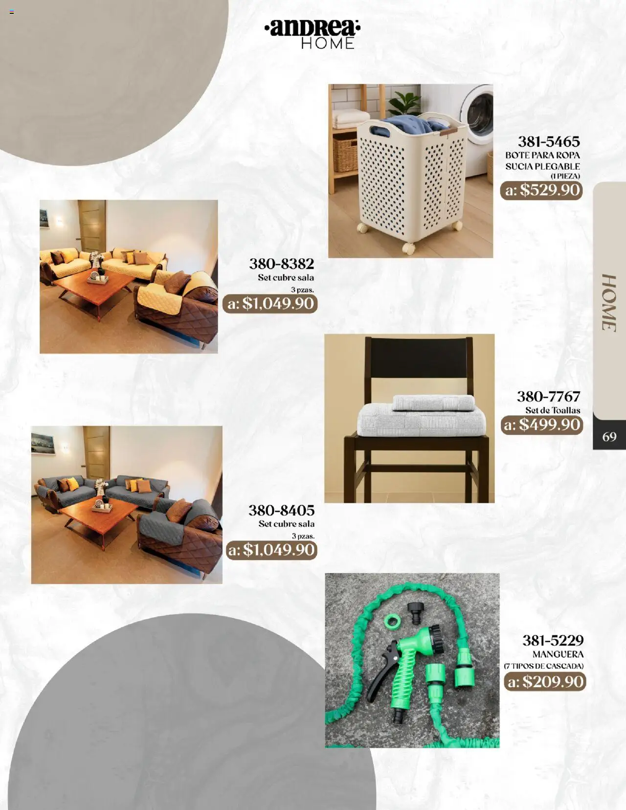 Nuevas ofertas de Andrea válidas en toda la República Mexicana desde el 24.08.2025. ¡Encuentra las mejores ofertas en Andrea - Catálogo Esenciales de Otoño! | Página: 69 | Productos: Manguera, Ropa, Toallas