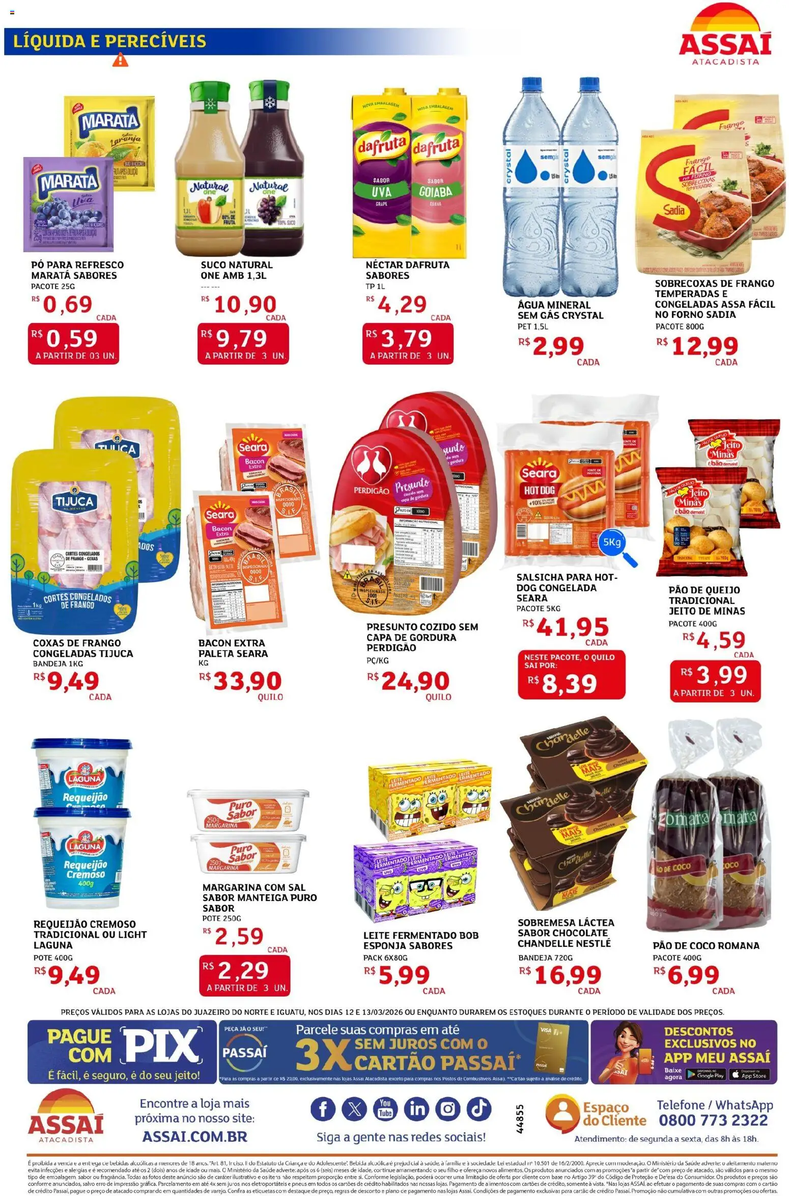 Assaí Atacadista Folheto - válido de 12.03.2026 | Página: 2 | Produtos: Coco, Base, Bebida, Água mineral