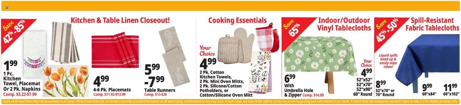 Ocean State Job Lot Weekly Ad - valid from 26.03.2026 | Page: 15 | Products: Table, Umbrella, Oven