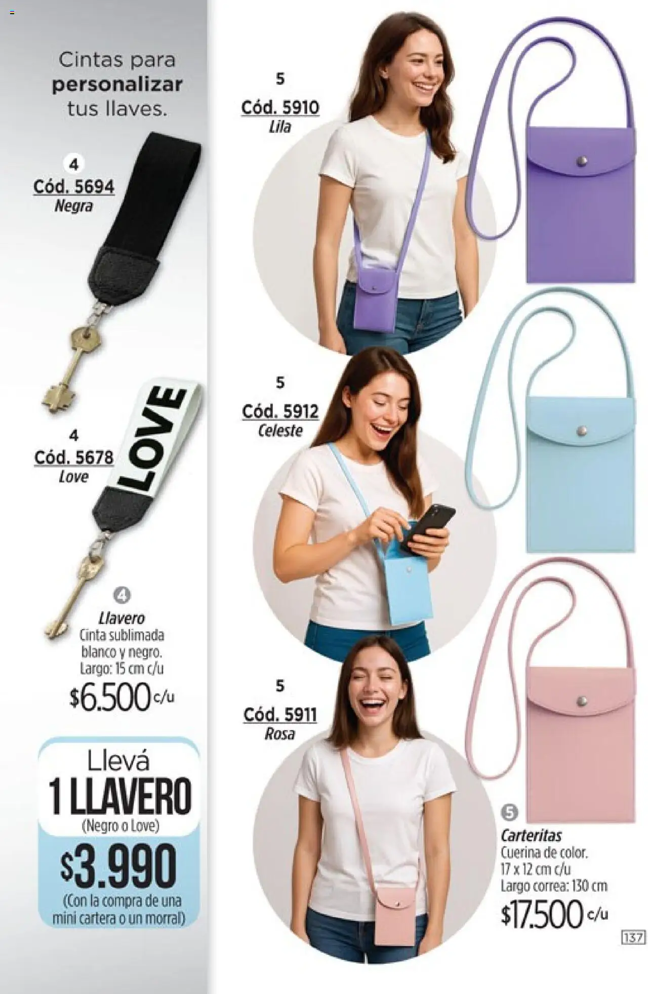 Catálogo Amodil Campaña 11 │ válido desde el 13.06.2025 | Página: 137 | Productos: Cartera, Cinta, Morral, Llavero