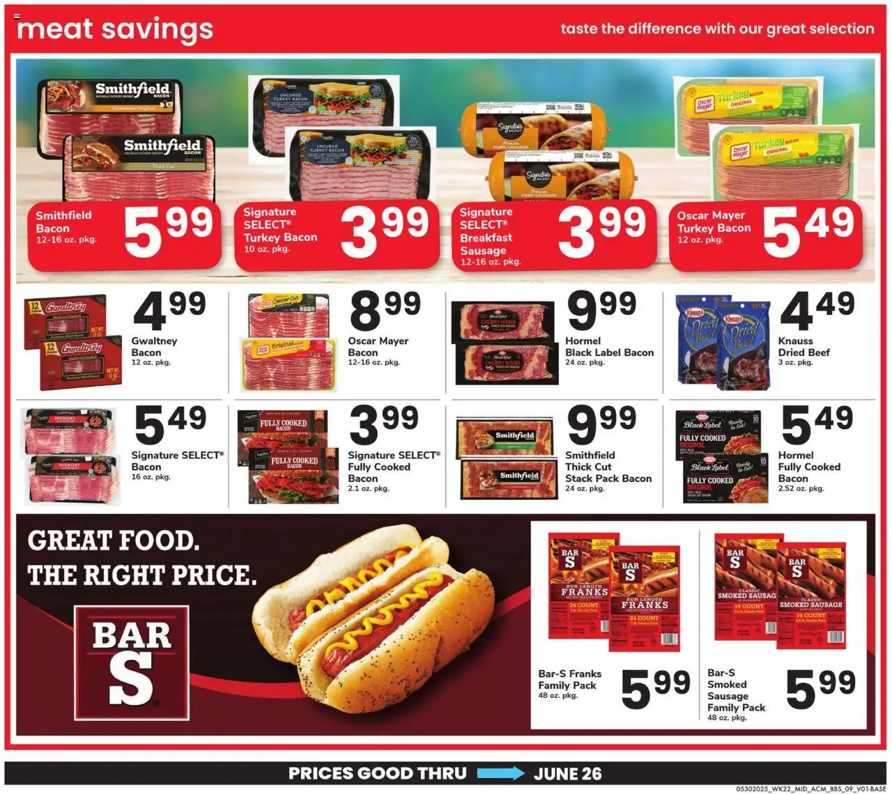 Acme Big Book of Savings - valid from 30.05.2025 | Page: 9 | Products: Pork, Beef, Sausage