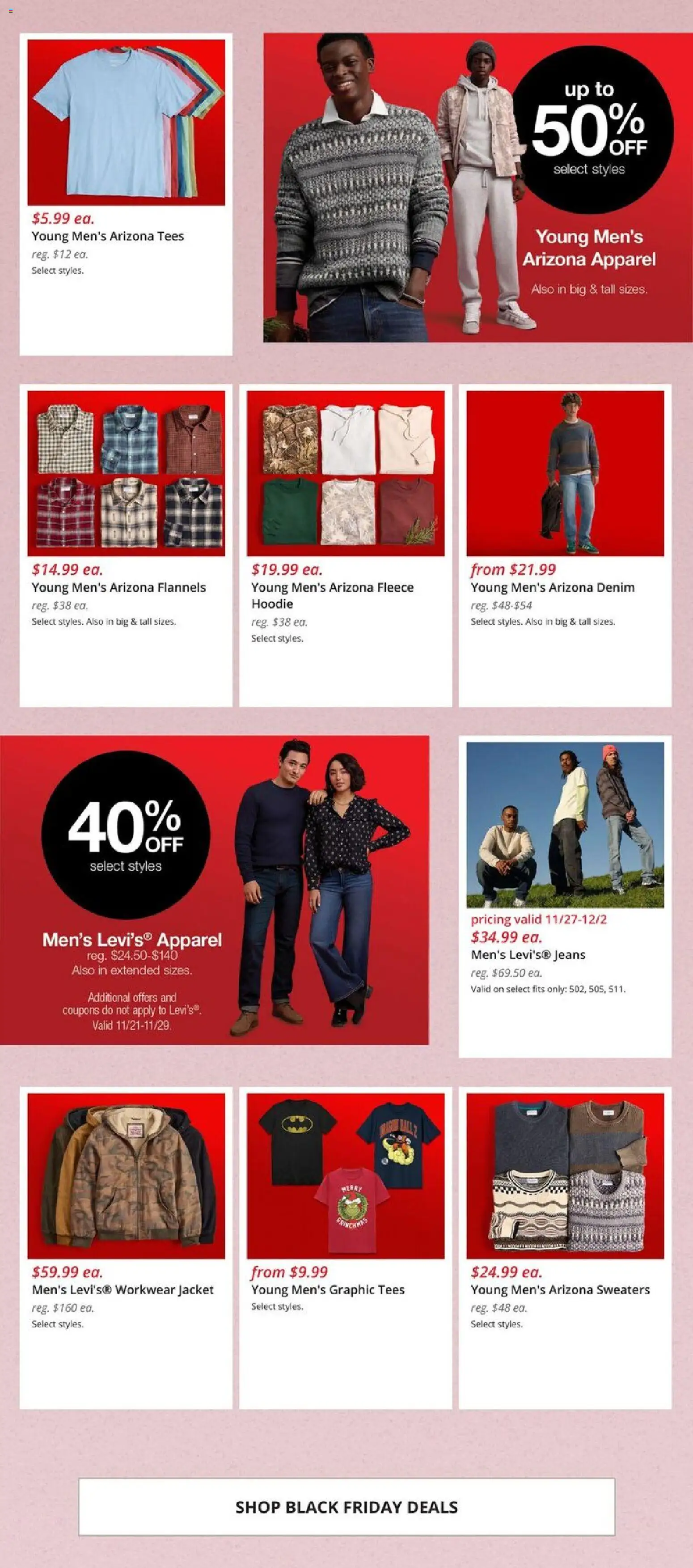 JCPenney Black Friday Men´s Deals - valid from 07.11.2025 | Page: 8 | Products: Workwear, Hoodie, Jacket, Jeans