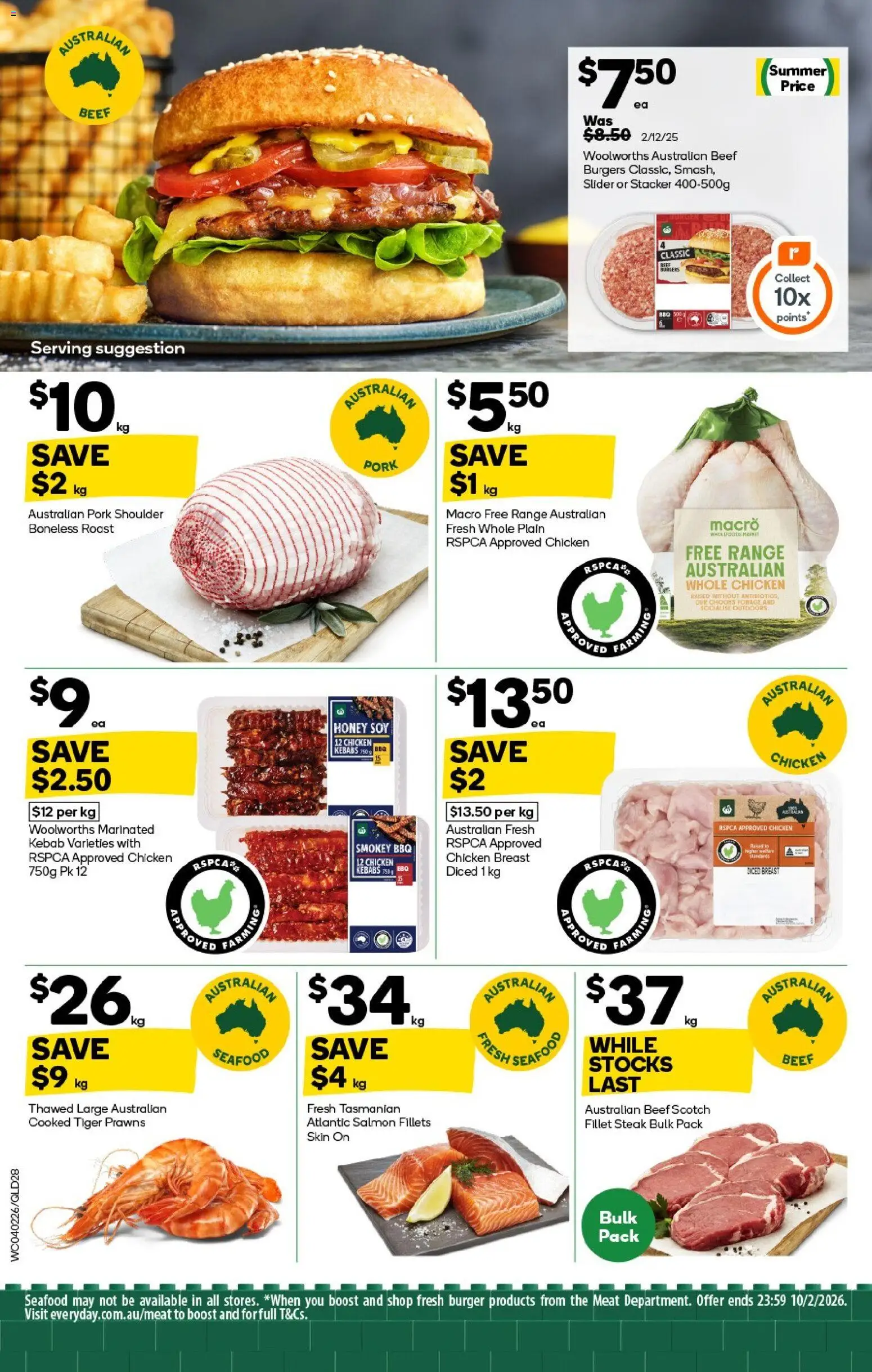 Woolworths catalogue - valid from 04.02.2026 | Page: 28 | Products: Honey, Prawns, Steak, Seafood