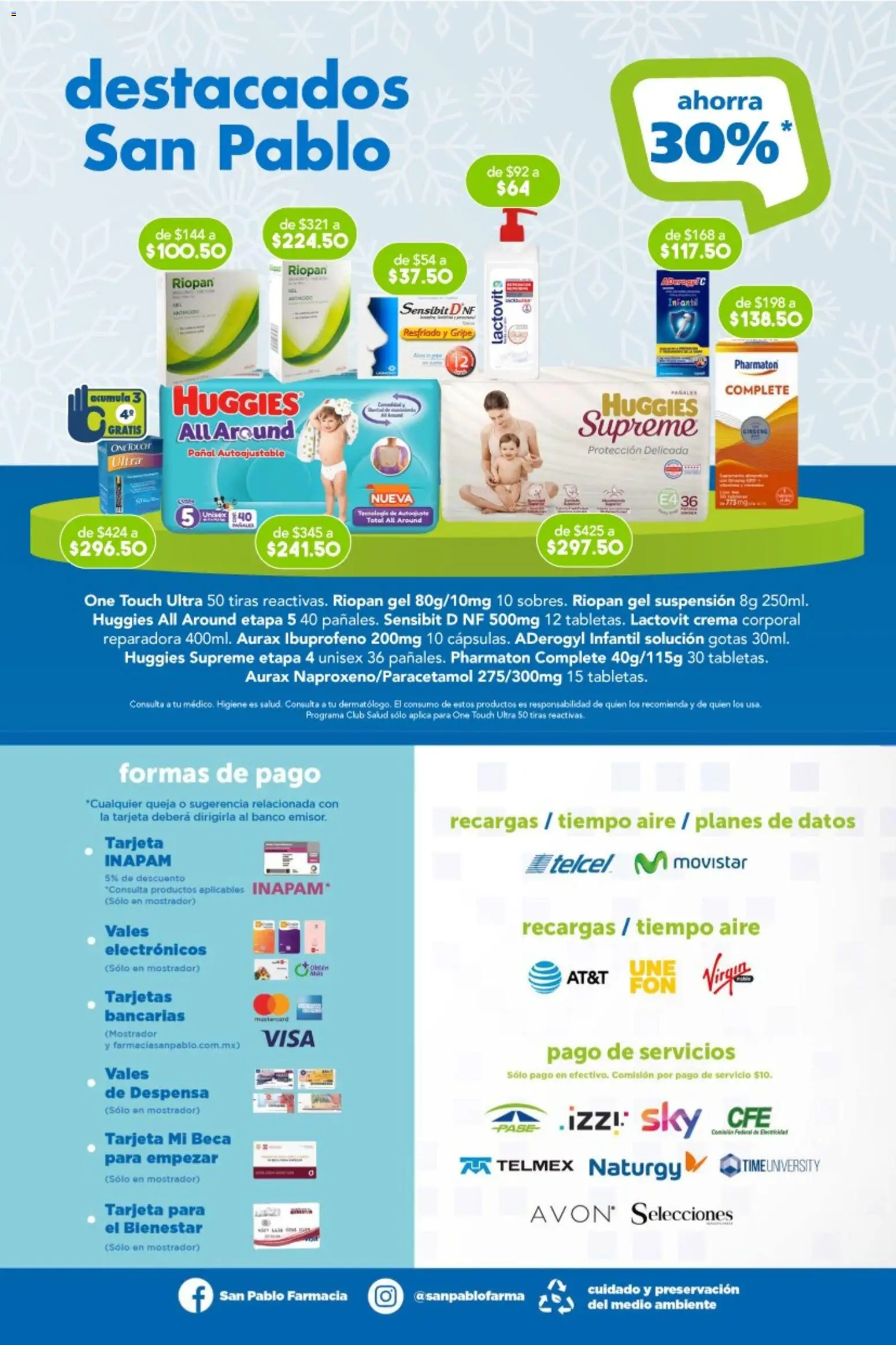 Nuevas ofertas de Farmacia San Pablo válidas en toda la República Mexicana desde el 07.12.2025. ¡Encuentra las mejores ofertas en Farmacia San Pablo catálogo! | Página: 15 | Productos: Crema, Banco, Despensa, Crema corporal