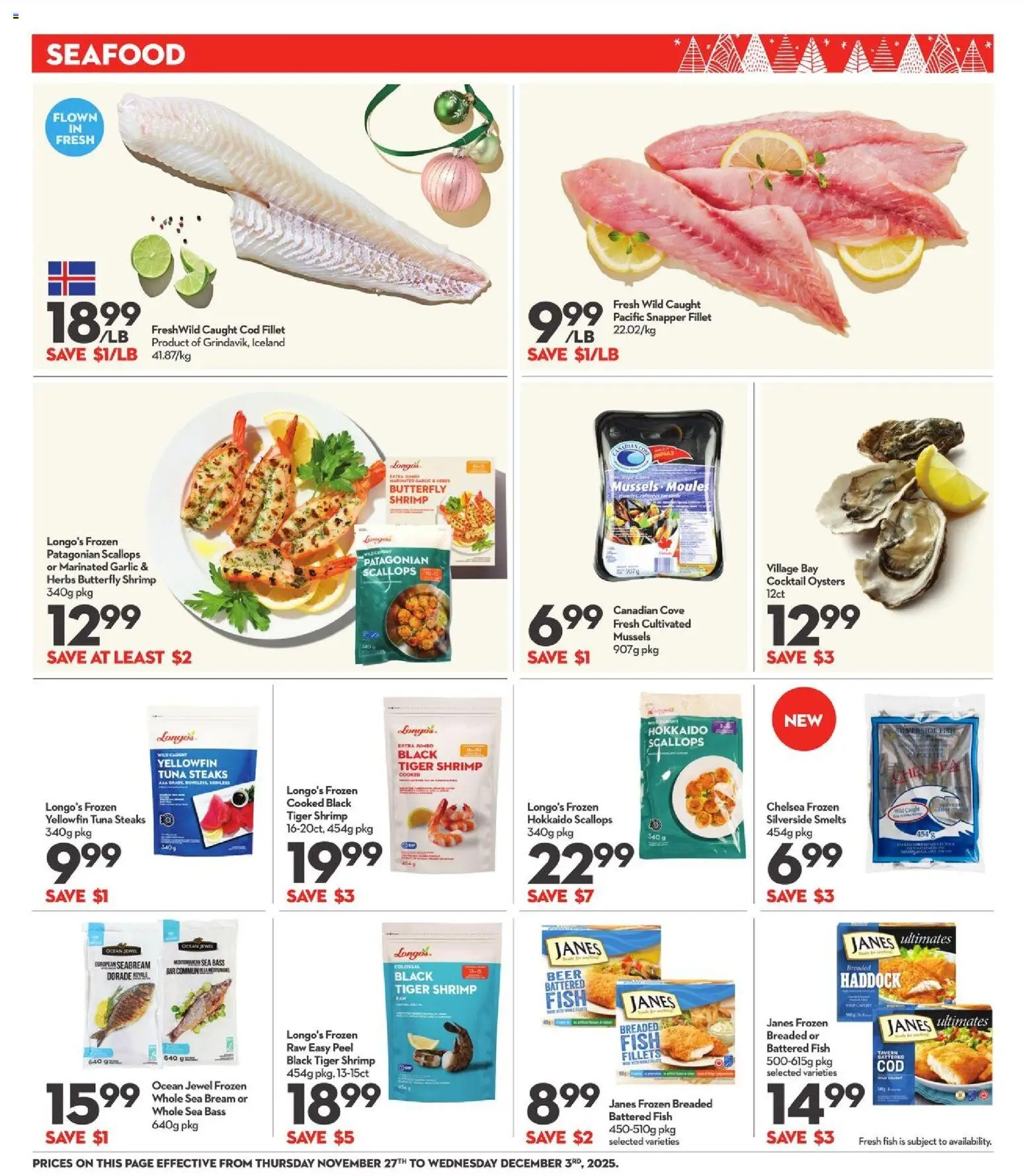 Longo's flyer valid from 27.11.2025 | Page: 7 | Products: Fish