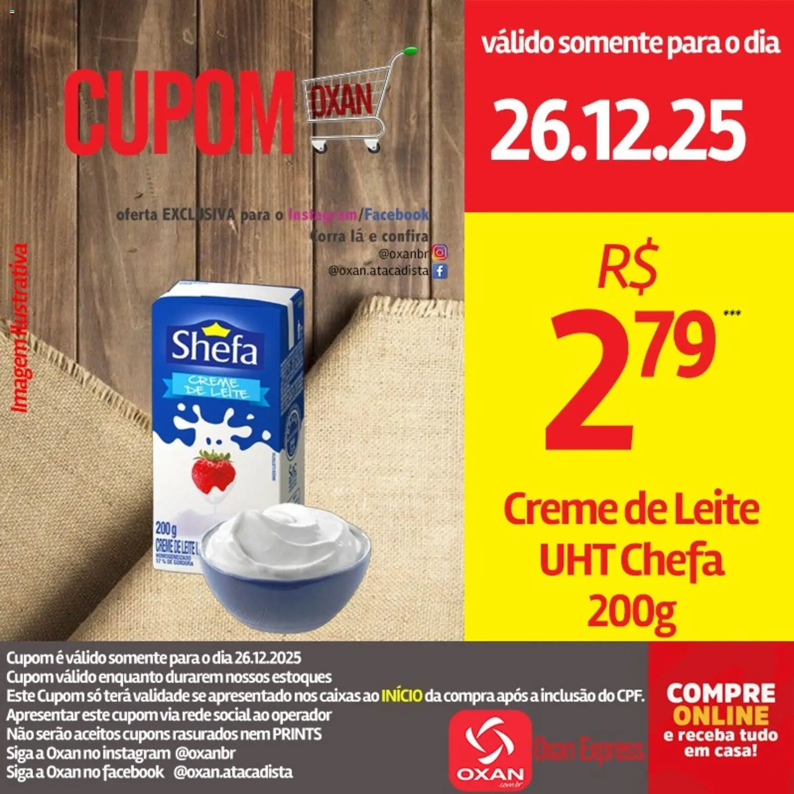 Oxan Atacadista Folheto - válido de 26.12.2025 | Página: 18 | Produtos: Leite, Creme, Creme de leite