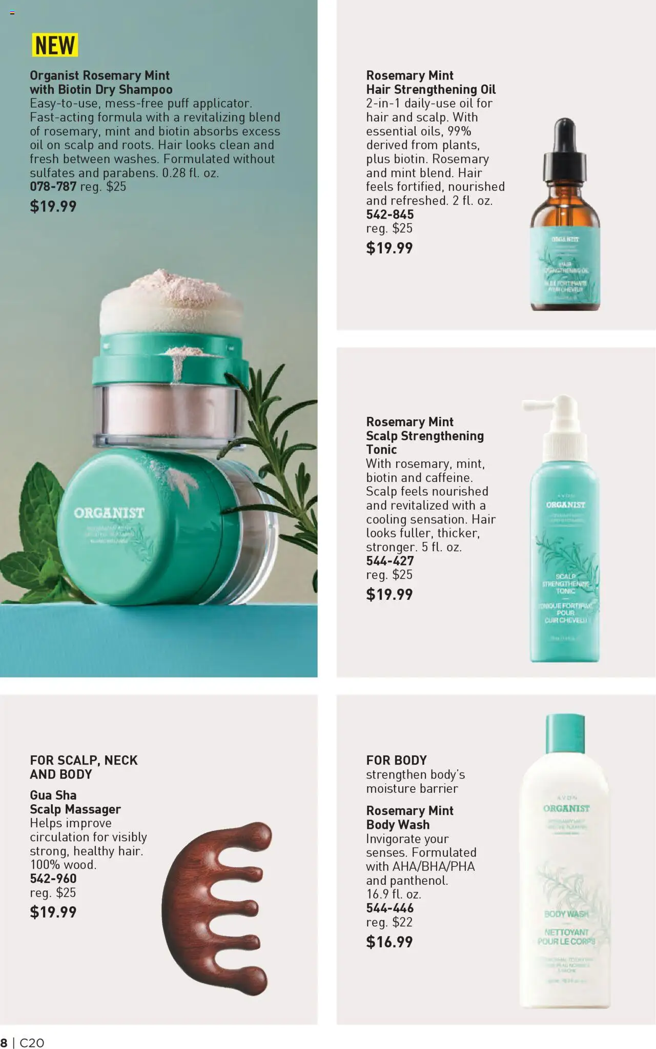 Avon Brochure - valid from 24.09.2025 | Page: 8 | Products: Biotin, Shampoo, Oil, Body Wash