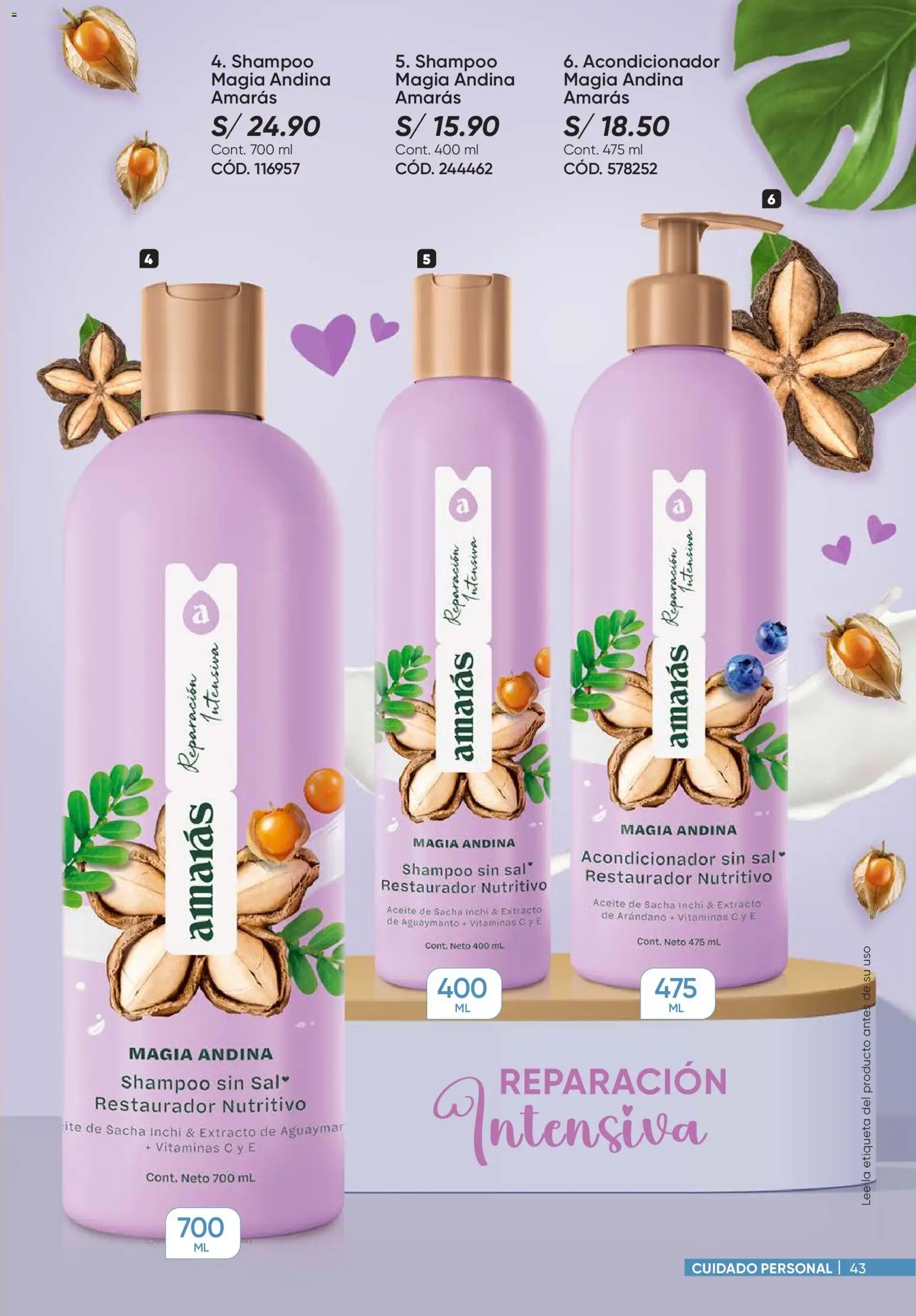 Catálogo Azzorti válido desde 07.01.2026 | Página: 43 | Productos: Shampoo, Acondicionador, Aceite
