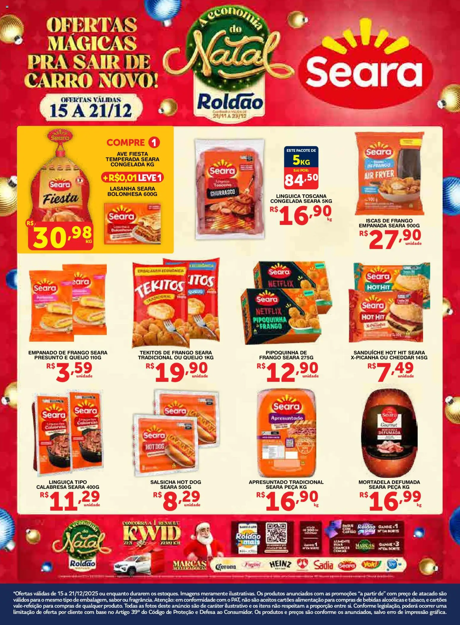 Roldão Folheto - válido de 15.12.2025 | Página: 1 | Produtos: Salsicha, Presunto, Mortadela, Frango