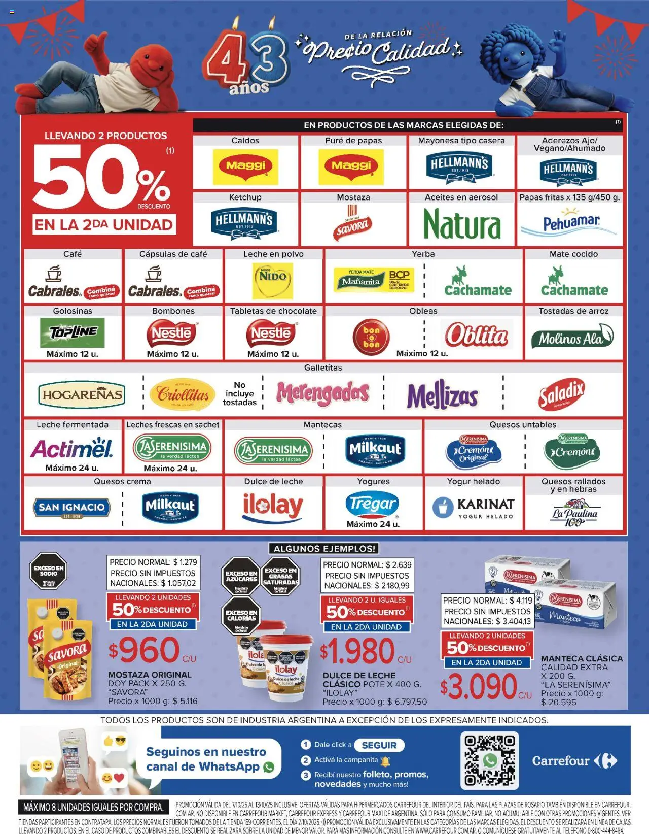 Carrefour ofertas Catamarca │ válido desde el 07.10.2025 | Página: 5 | Productos: Galletitas, Bombones, Mayonesa, Yogur