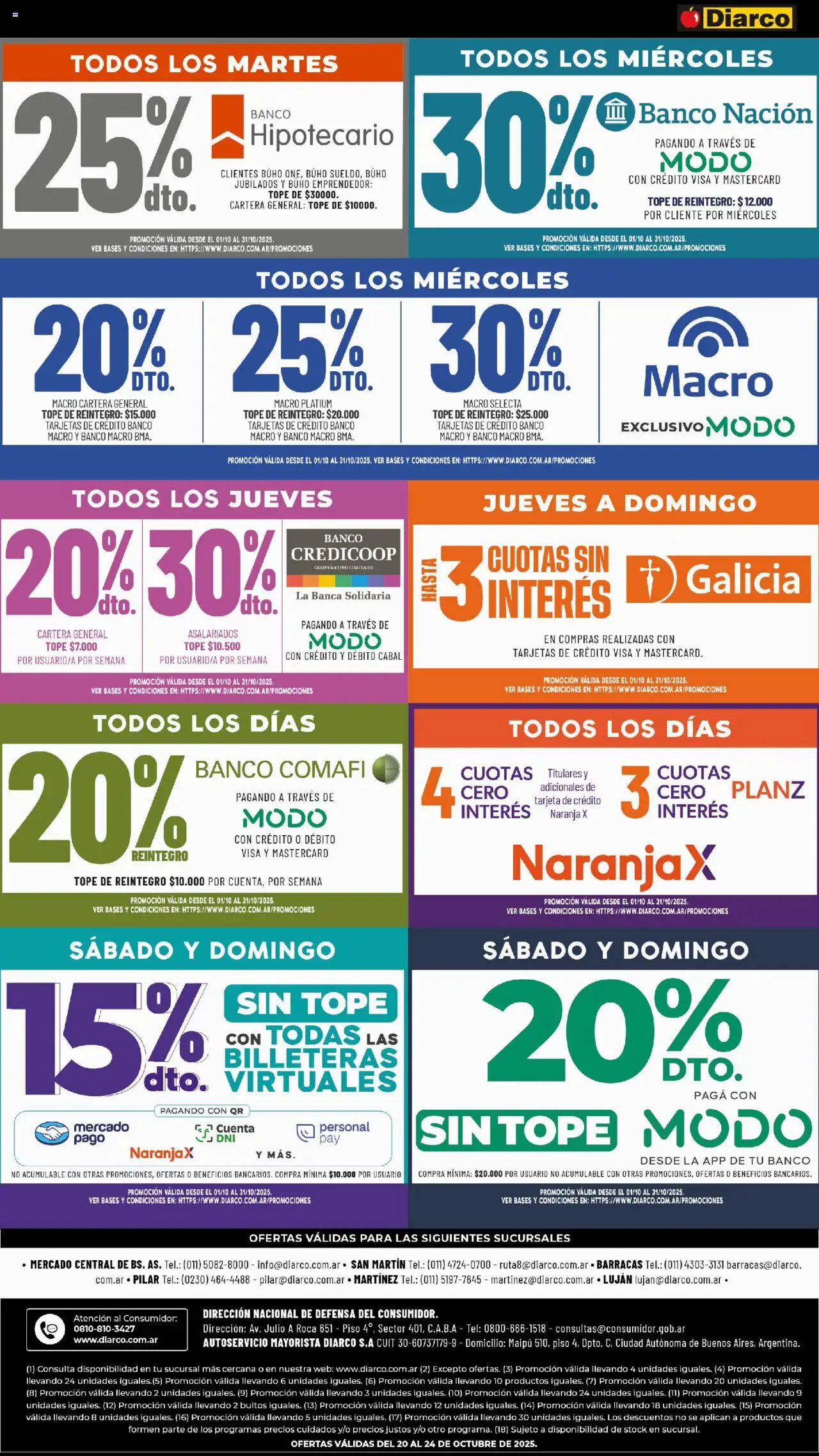 Diarco ofertas │ válido desde el 20.10.2025 | Página: 21 | Productos: Cartera, Banco, General