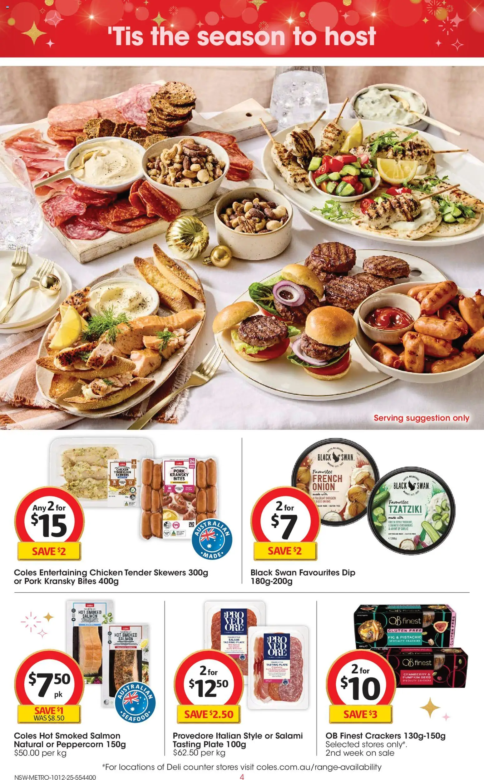 Coles catalogue - valid from 10.12.2025 | Page: 4 | Products: Pork, Salmon, Garlic, Pumpkin